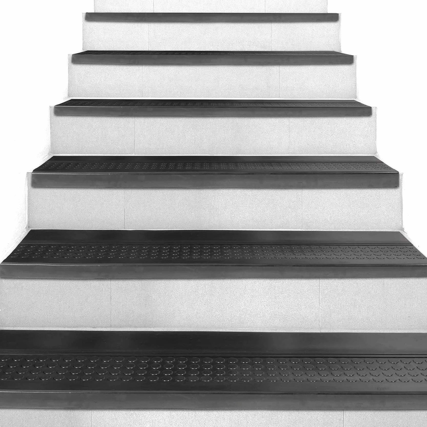 ANRO Tapis d'escalier en caoutchouc antidérapant pour extérieur et intérieur 120 x 30 x 4 cm