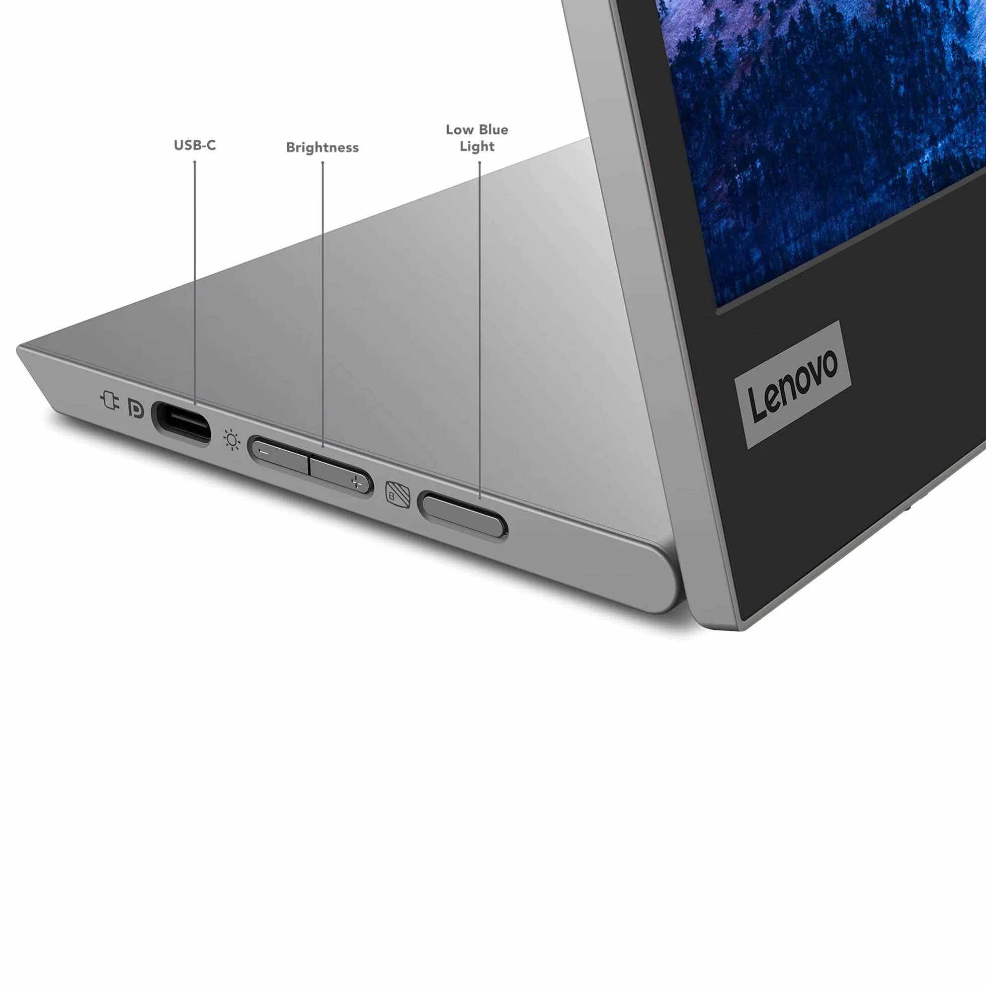 Lenovo L15 Mobilny monitor 15,6 cala FHD 1080p IPS Panel z USB Type-C, stojak na wysokość - czarny