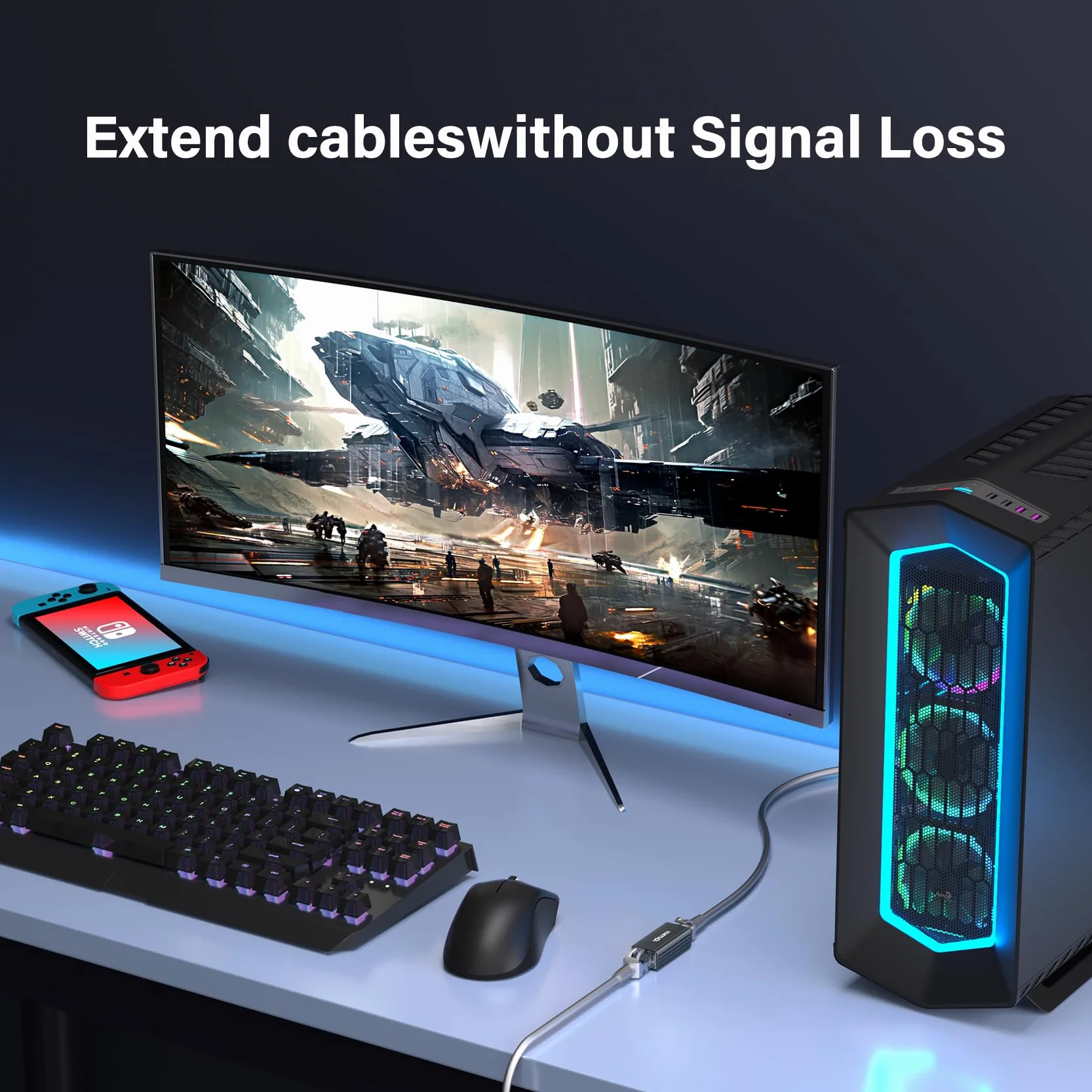 RJ45 przedłużacz kabla LAN - Ethernet kabel sieciowy 10 gigabitów do kabli sieciowych, łącznik sieciowy, kabel krosowy, Cat8, Cat7, Cat6, Cat5e, Cat5