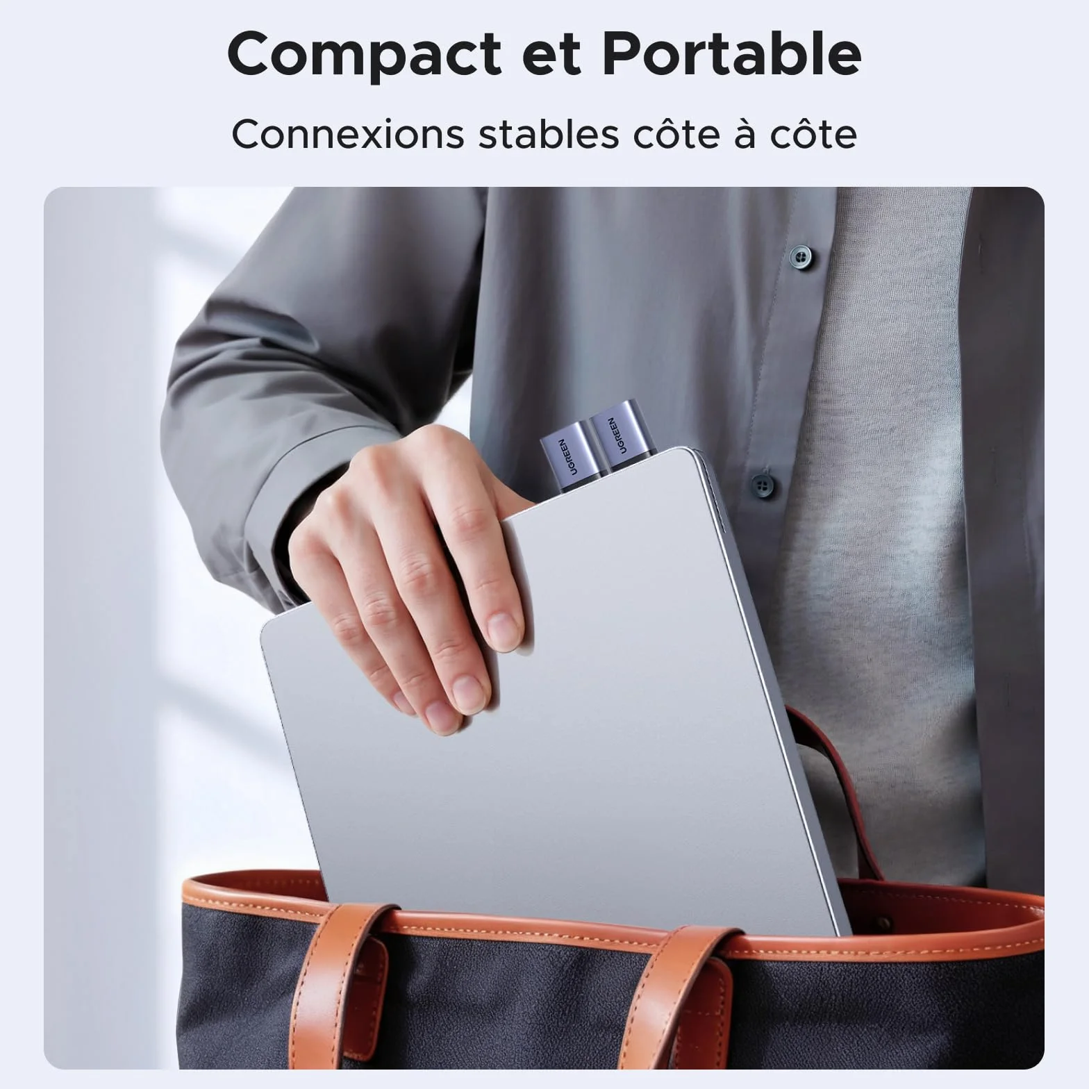 UGREEN Adaptateur USB vers USB C 3.2 10Gbps Lot de 5 Aluminium Convertisseur Type C Femelle vers Type A Mâle