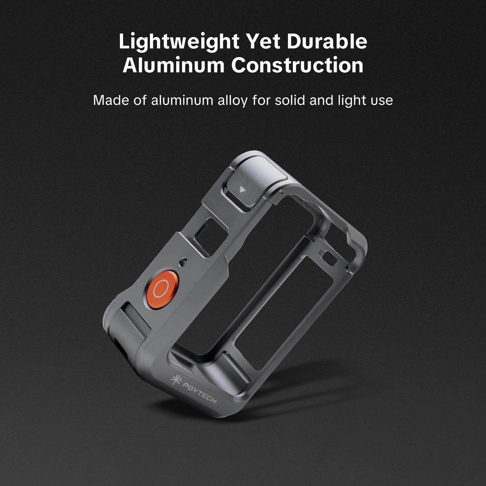 PGYTECH Klatka Aparatu do DJI Osmo Action 6 Obudowa Ze Stopu Aluminium Etui Na Vlogi Rama Ochronna Z Magnetycznym Złączem Szybkiego Zwolnienia Otwór Gwintowany 1/4" Zimna Stopka do Akcesoriów