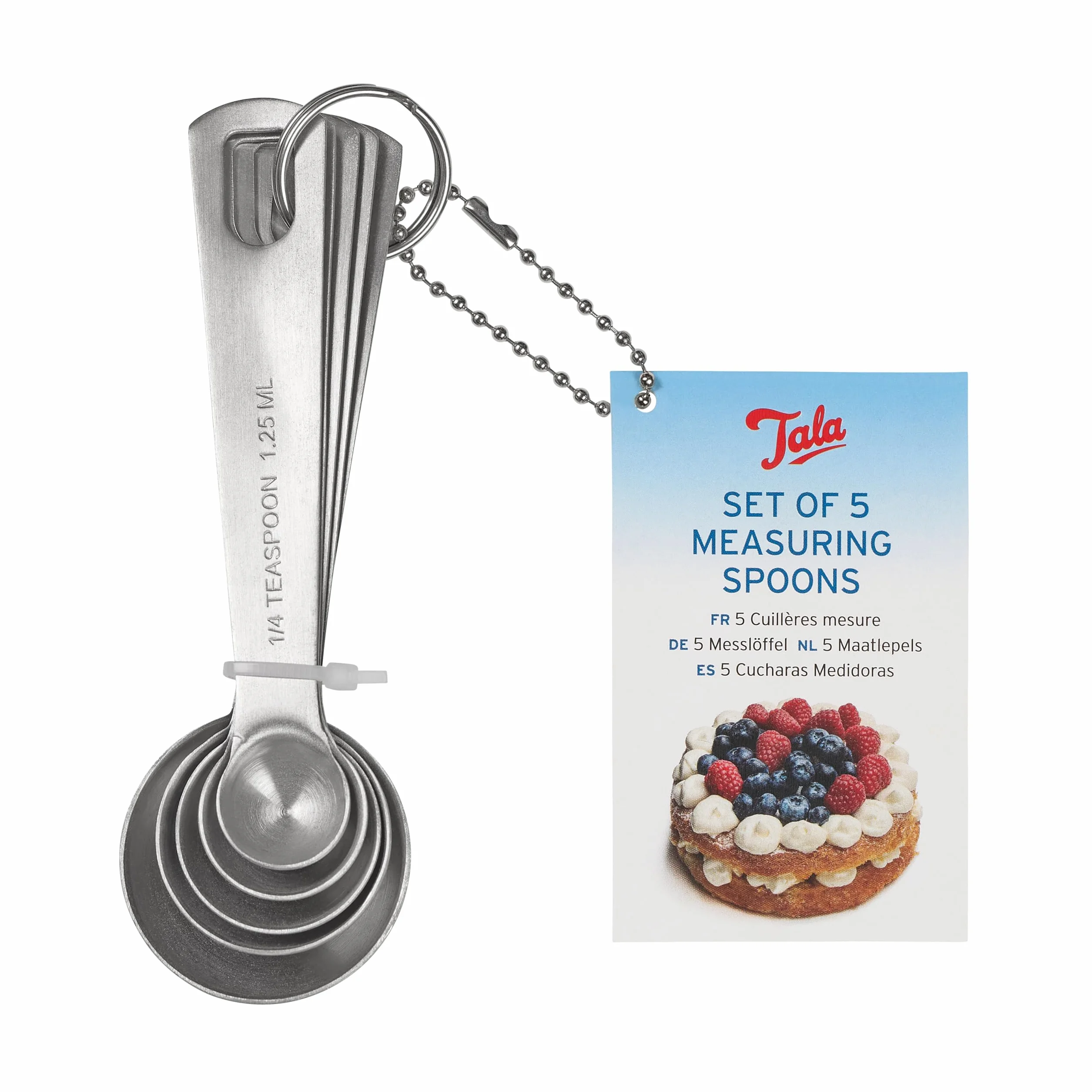Tala Cuillères Doseuses Lot de 5 Acier Inoxydable Mesure Pâtisserie Épices