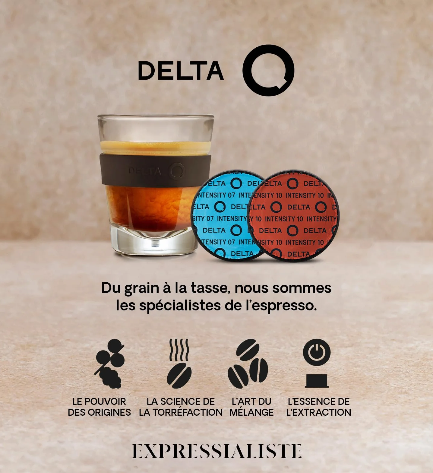 Delta Q Machine à Capsules MiniQool Jaune, Inclus 90 Capsules | 19 Bars de Pression, Réservoir 0.6L, Inclus 2 x 40 Caps Qalidus et 10 Caps Décaféinées
