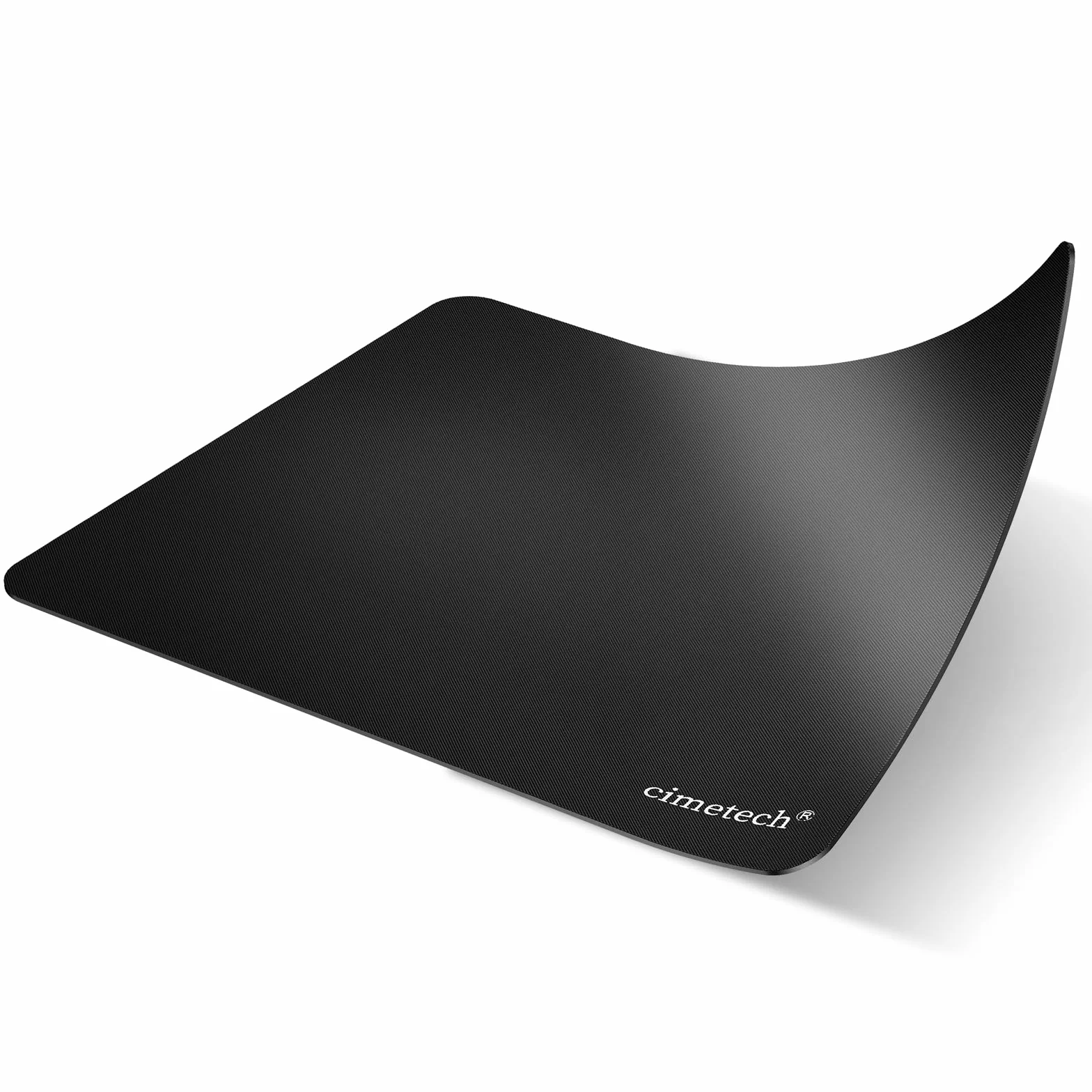 cimetech Tapis de Souris 23 x 18 cm Ultra Mince Antidérapant Lavable Noir