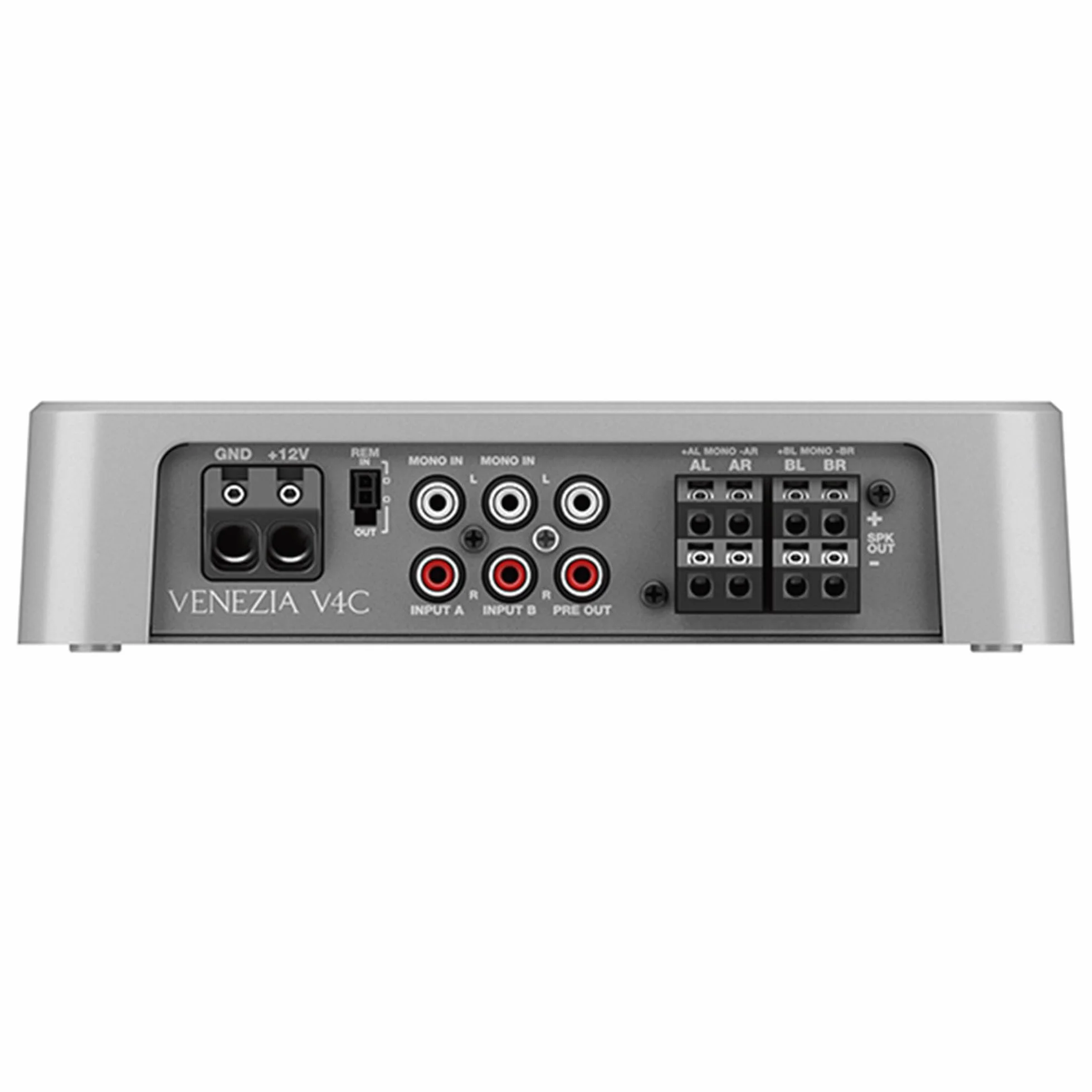 Hertz Venezia V4C Marine 4/3/2-kanałowy wzmacniacz morski, klasa D, całkowita moc 1520 W (RMS 760W), wodoszczelna konstrukcja IPX2 do łodzi i ekstremalnych warunków