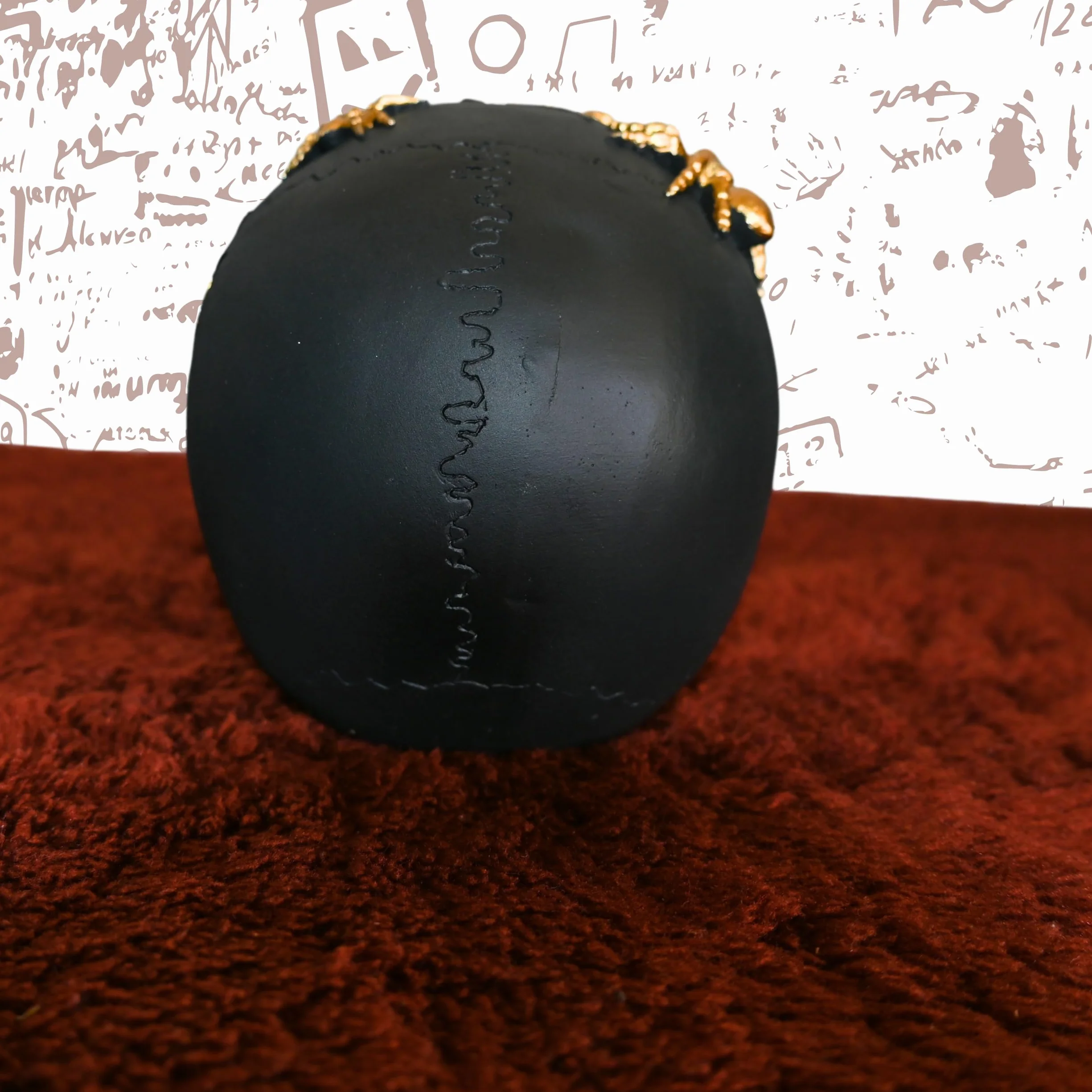 Tête de mort décorative noire avec araignées Crâne Dark Romance squelette Décoration Halloween gothique Jour des morts