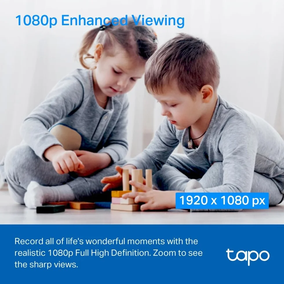 TP-Link Tapo C200C | Obrotowa kamera Wi-Fi do monitoringu domowego 1080p | Tryb nocny i detekcja ruchu | Dwukierunkowe audio | Lokalny zapis na microSD do 128 GB | Kompatybilna z Alexa i Google Home