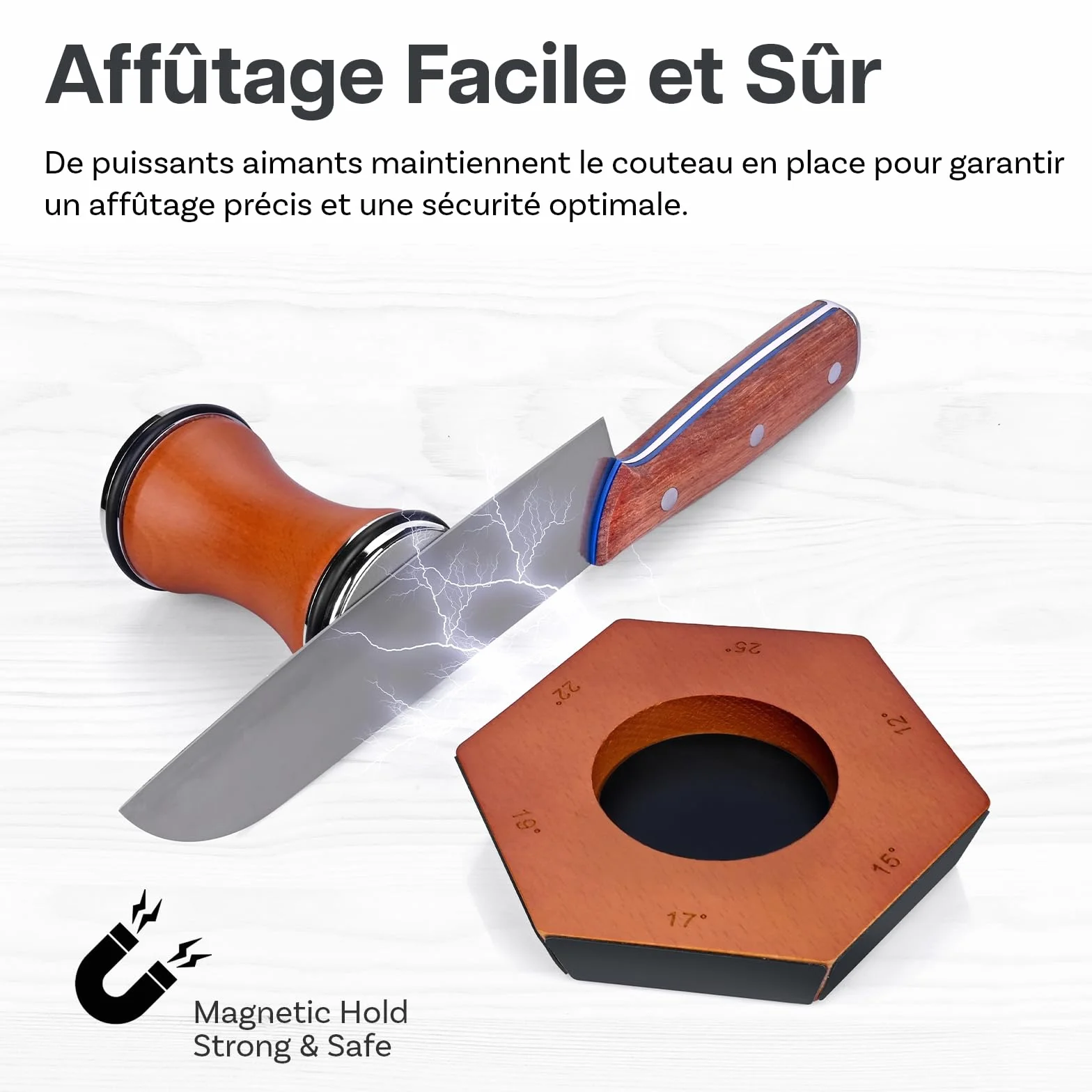 Aiguiseur Couteaux MMOBIEL 6 Angles Magnétiques 12°-25° Disques Diamantés