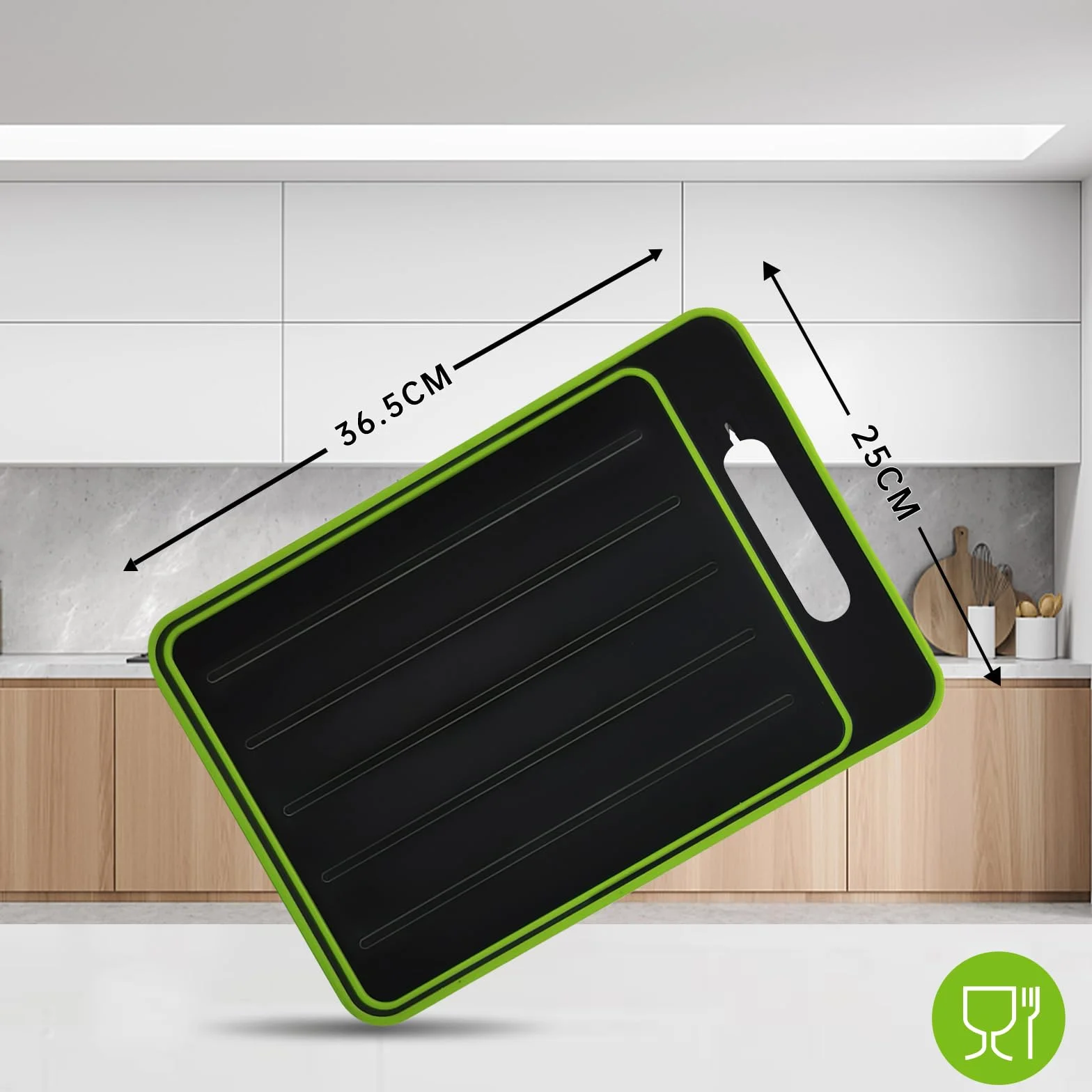 Planche à décongeler 4 en 1 Gadgets de Cuisine Pratiques, 3 x Décongélation Rapide, Planche à découper multifonctionnelle, avec Moulin à Couteaux et ail intégré