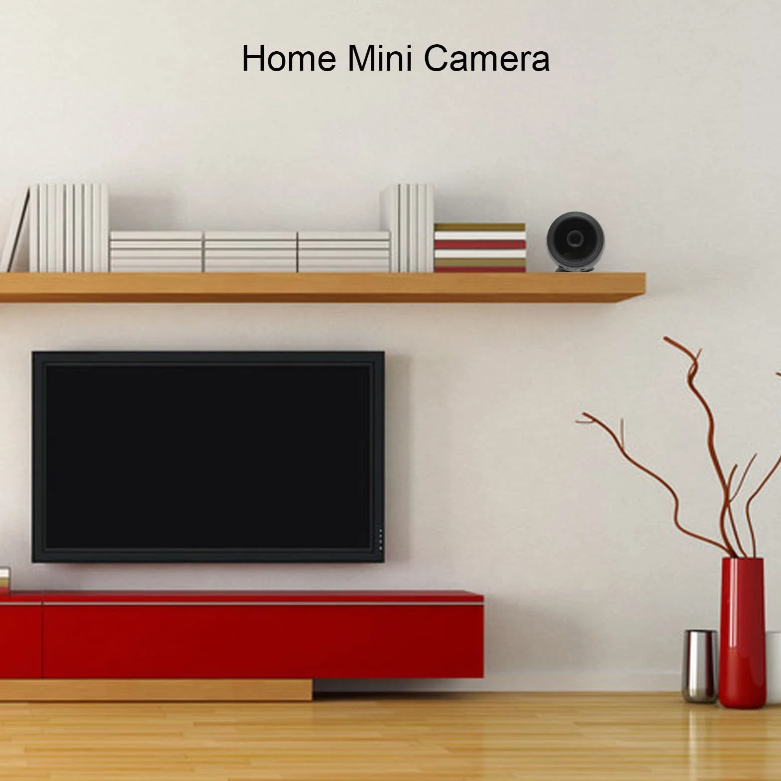 Mini Kamera WiFi 1080P, Noktowizor z możliwością ładowania, Obrót o 360 °, Mała Kamera Wideo do Domowego Biura, Wbudowany Magnes, Kontrola Aplikacji na Smartfona