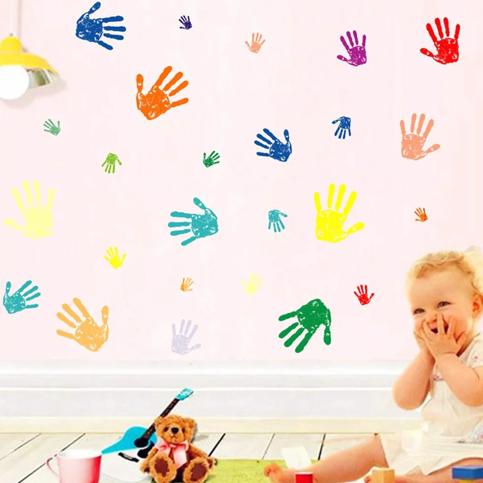 Amosfun Autocollants Muraux Enfant PVC Amovible 9.84x13.78 Pouces Décor Chambre Bébé