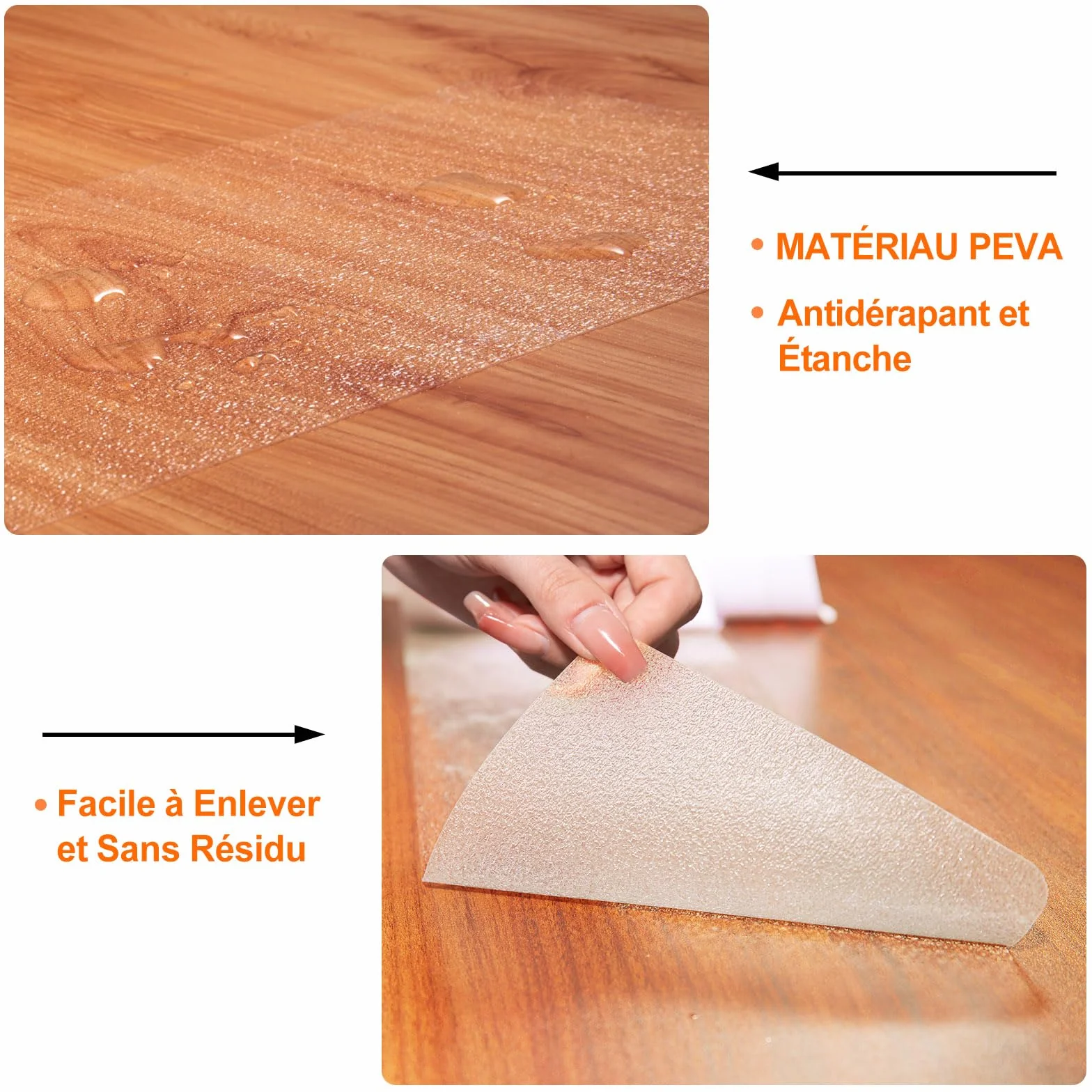 Spurtar Transparent Tapis Antidérapant Bande Escalier 15 x 60 cm Lot de 15