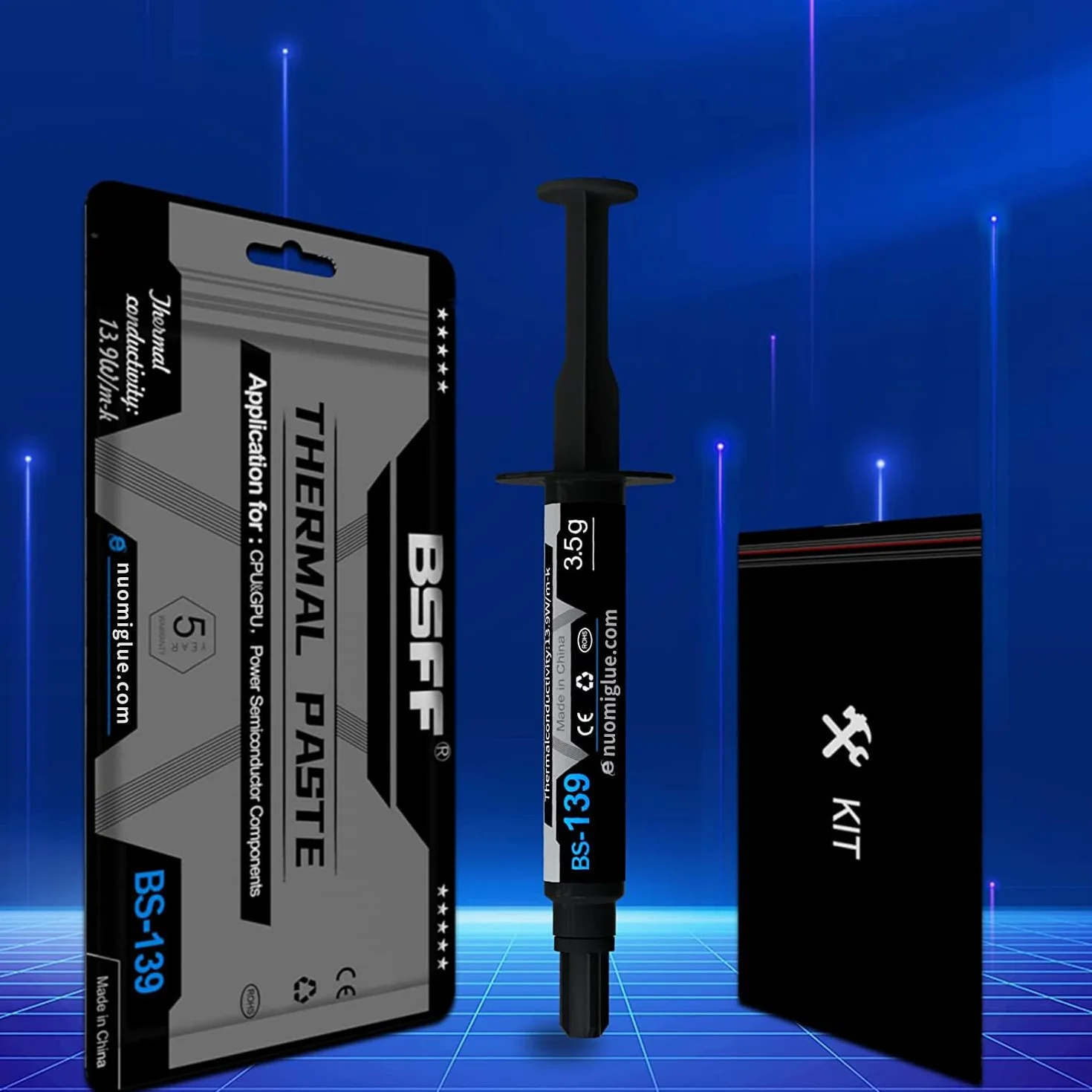 Pâte Thermique 3.5g pour CPU, Dissipateur Thermique, Haute Performance à Base de Carbone