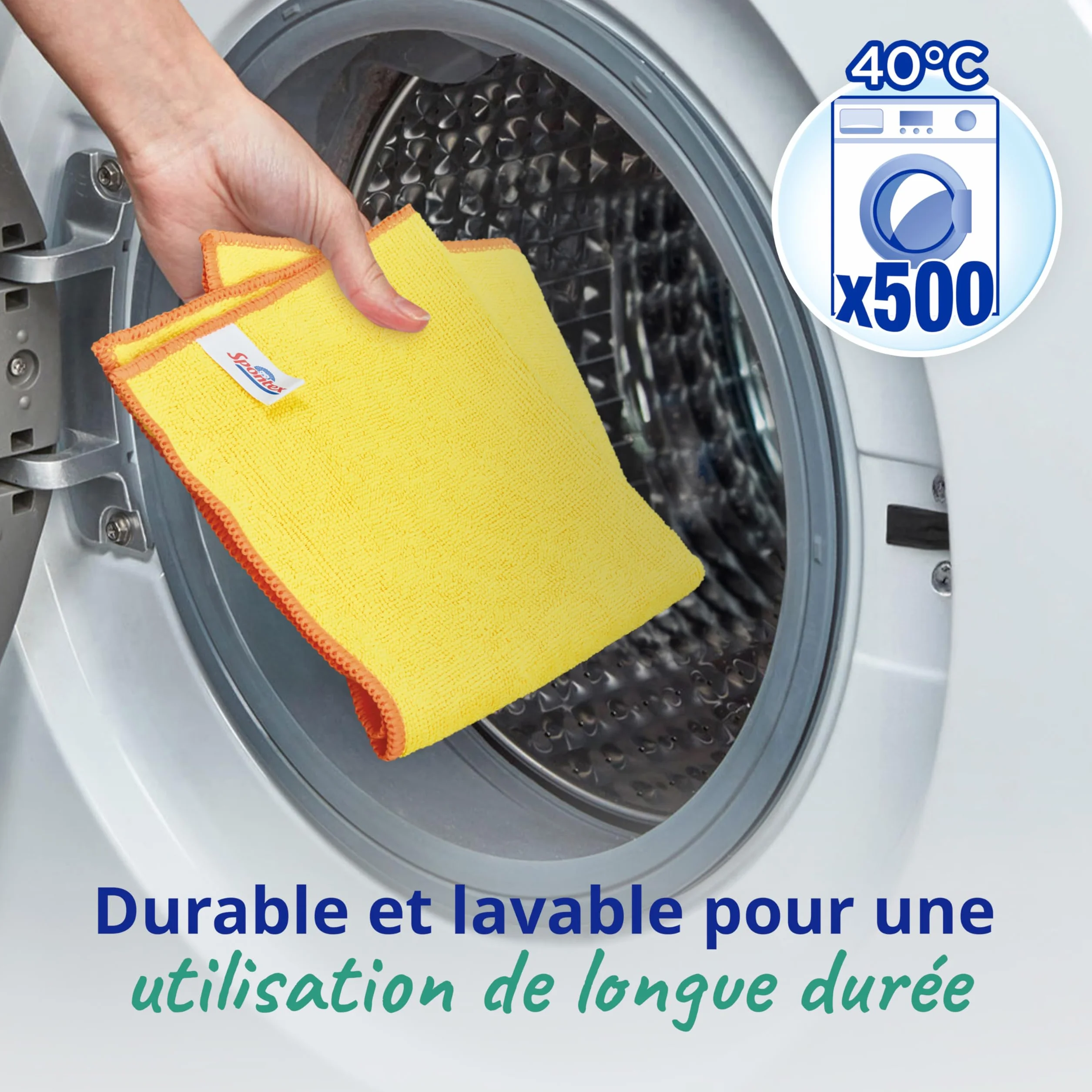 Spontex Microfibre Collection 8 Chiffons de Nettoyage Multi-usages