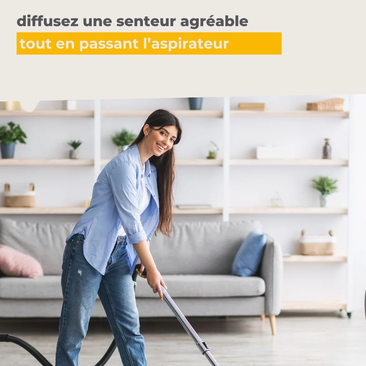 Lot de 4 sachets de granulés parfumés Senteur Santal Citron pour aspirateur, désodorisant aspirateur, Maïs, 4 x 6 grammes