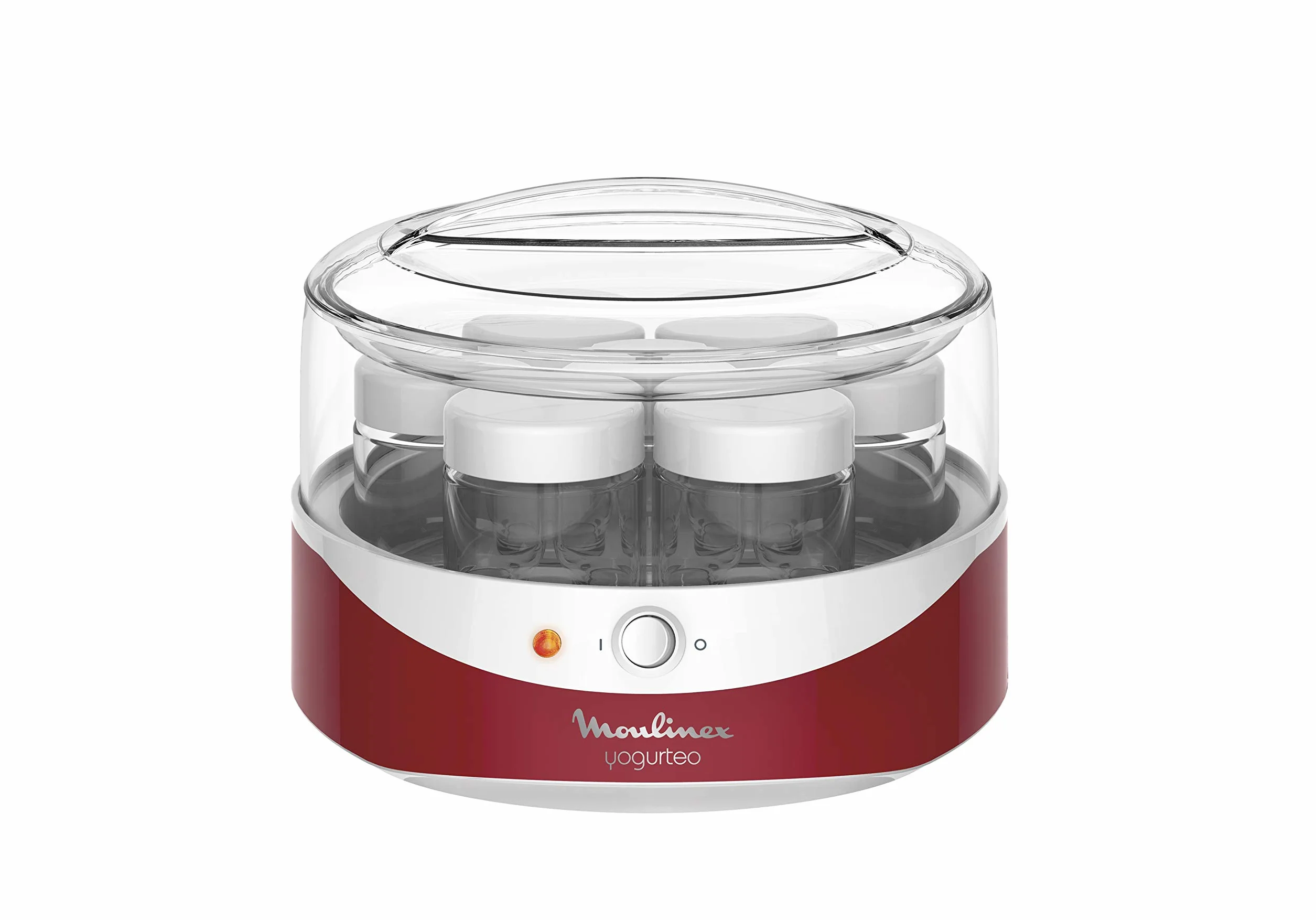 MOULINEX YG229510 Yogurteo Yaourtiere 7 Pots - Rouge et Blanc