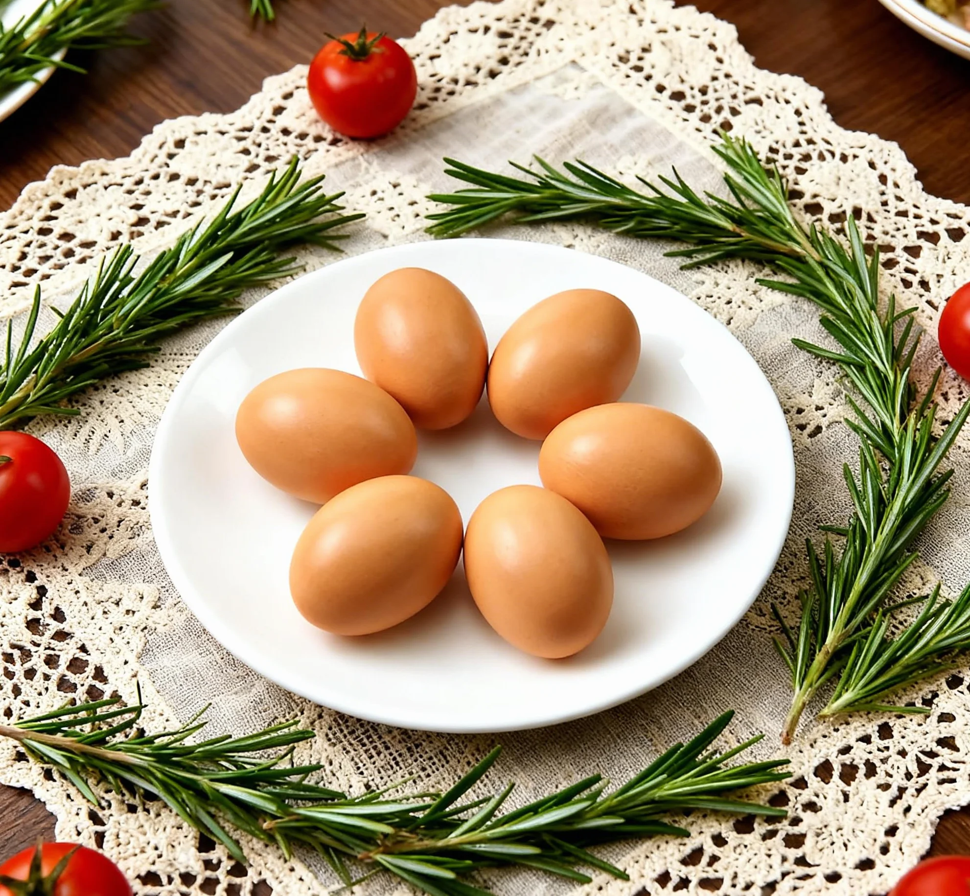 Œufs de Poule Faux en Bois 6 Pièces pour Aider à Pondre - Outil Agricole
