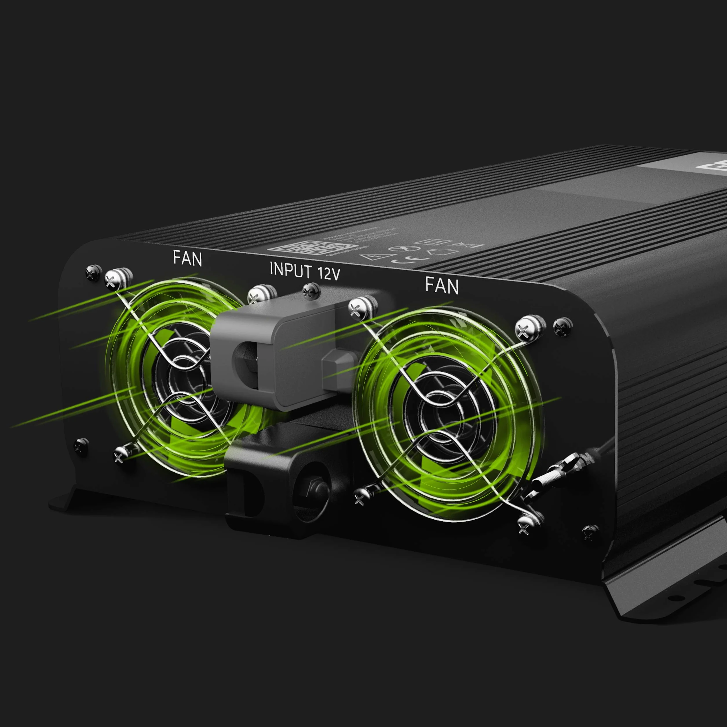 Green Cell PRO 2000W/4000W 12V do 230V Volt Czysty Sinus sinusoida Przetwornica Inwerter napięcia samochodowa Falownik solarny Konwerter prądu przemiennego Czysta fala sinusoidalna Przetwornik DC AC