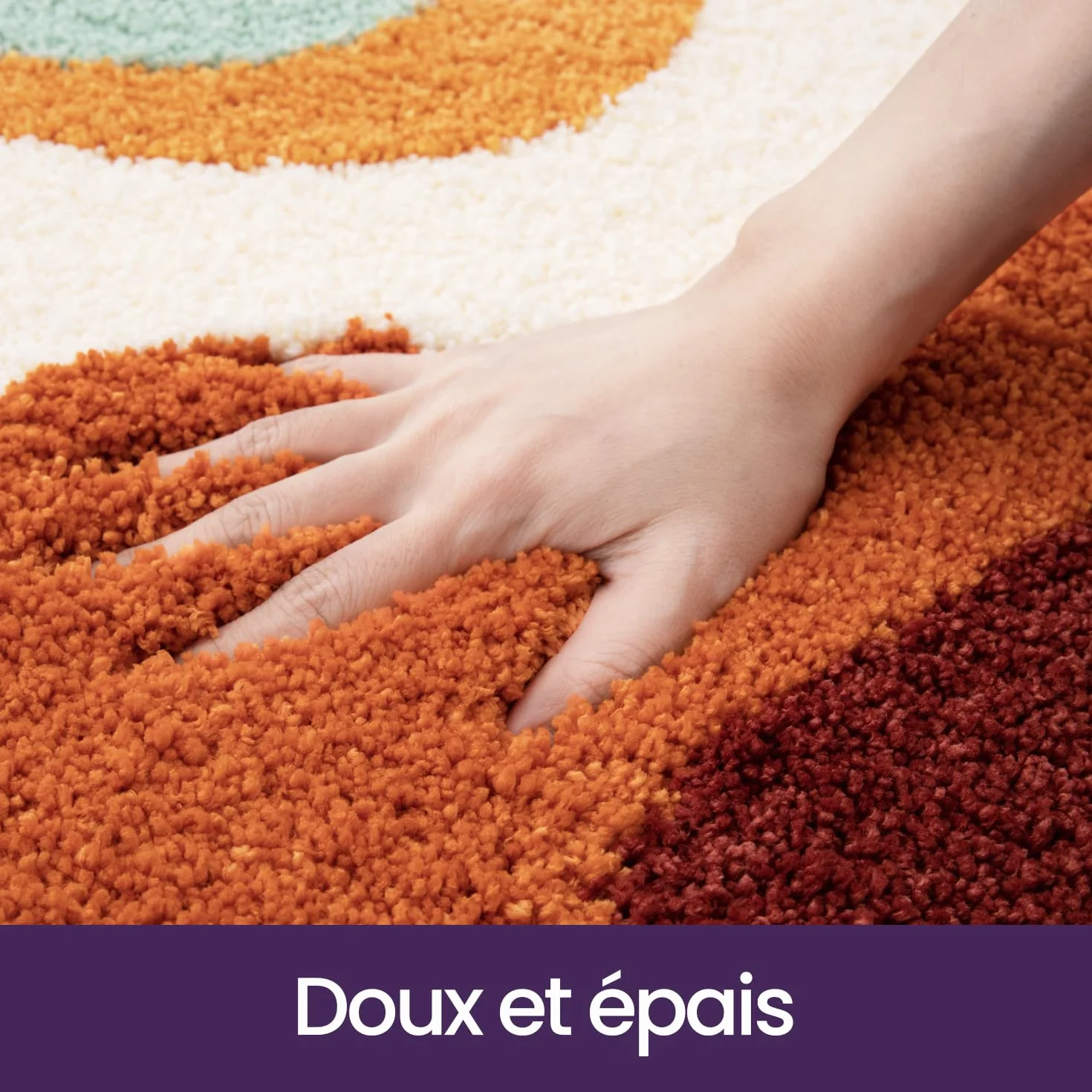 DEXI Tapis de Bain Antidérapant 40 x 60 cm Lavable en Machine Doux