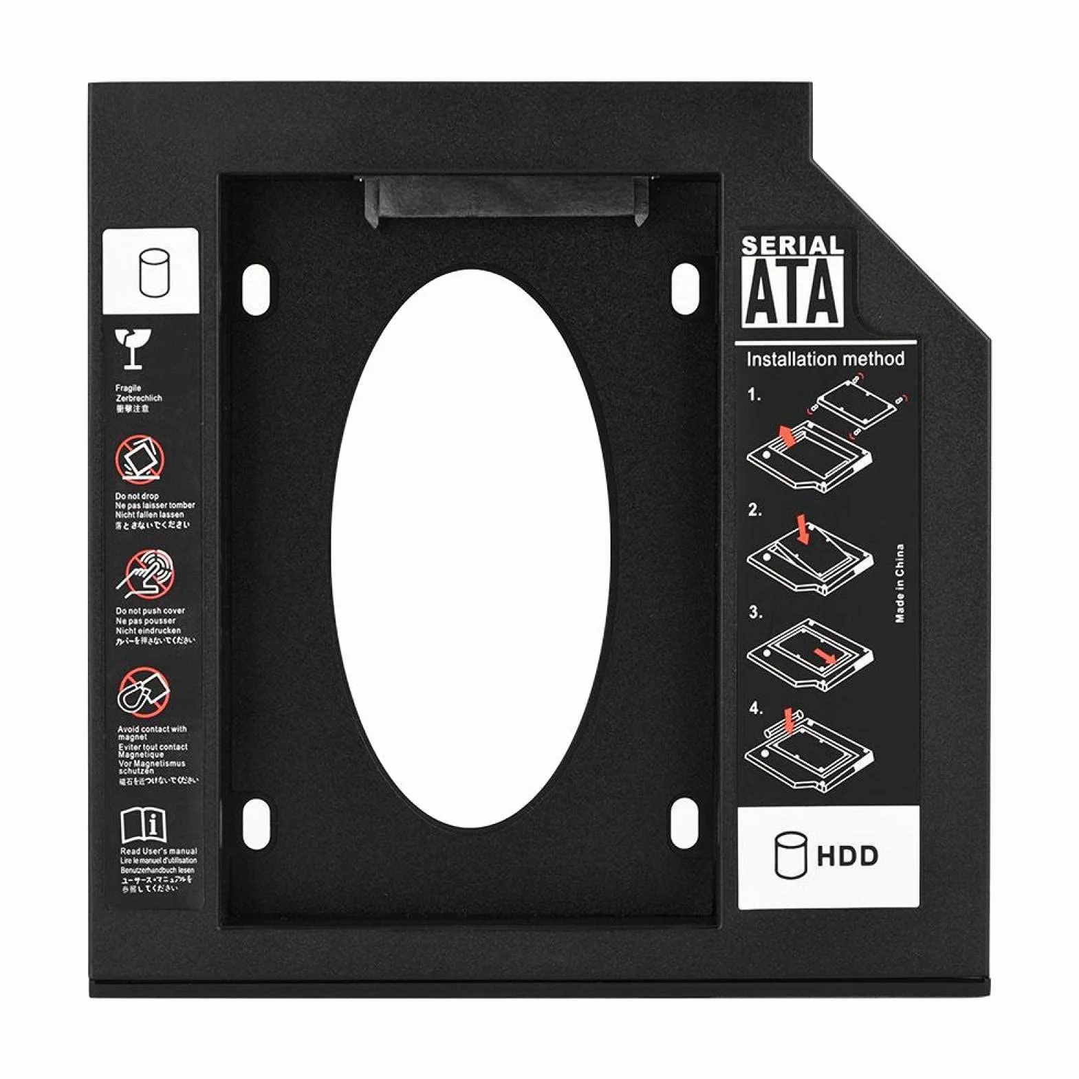 VBESTLIFE 2,5 "SATA HDD SSD Dysk twardy Adapter 9,5 mm /12,7 mm do laptopa (12,7 mm)