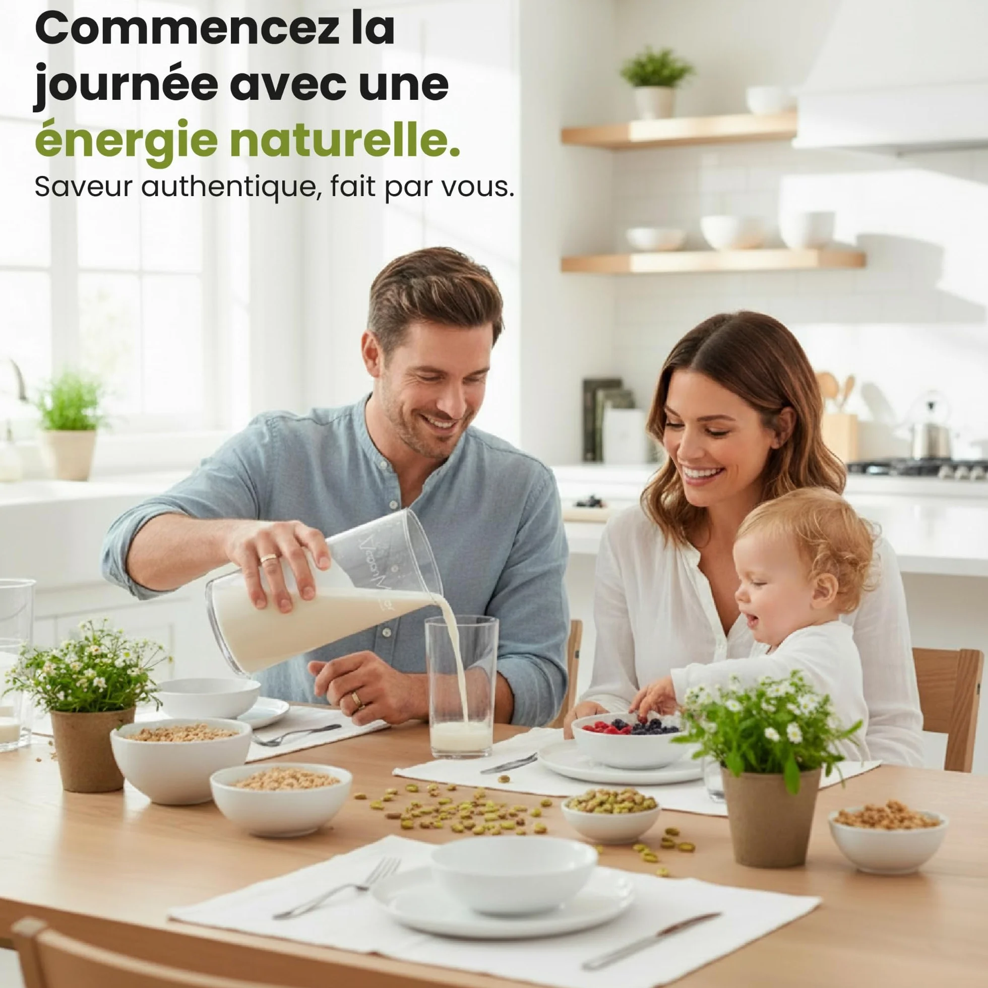 Vegan Milker Filtre Passoire Multifonction – Machine à Lait Végétal Maison Avoine, Amande, Soja | 1L en 1 Minute 100% Naturel avec Filtre | Compatible Mixeur | Ebook Recettes Inclus | Classic Blanc