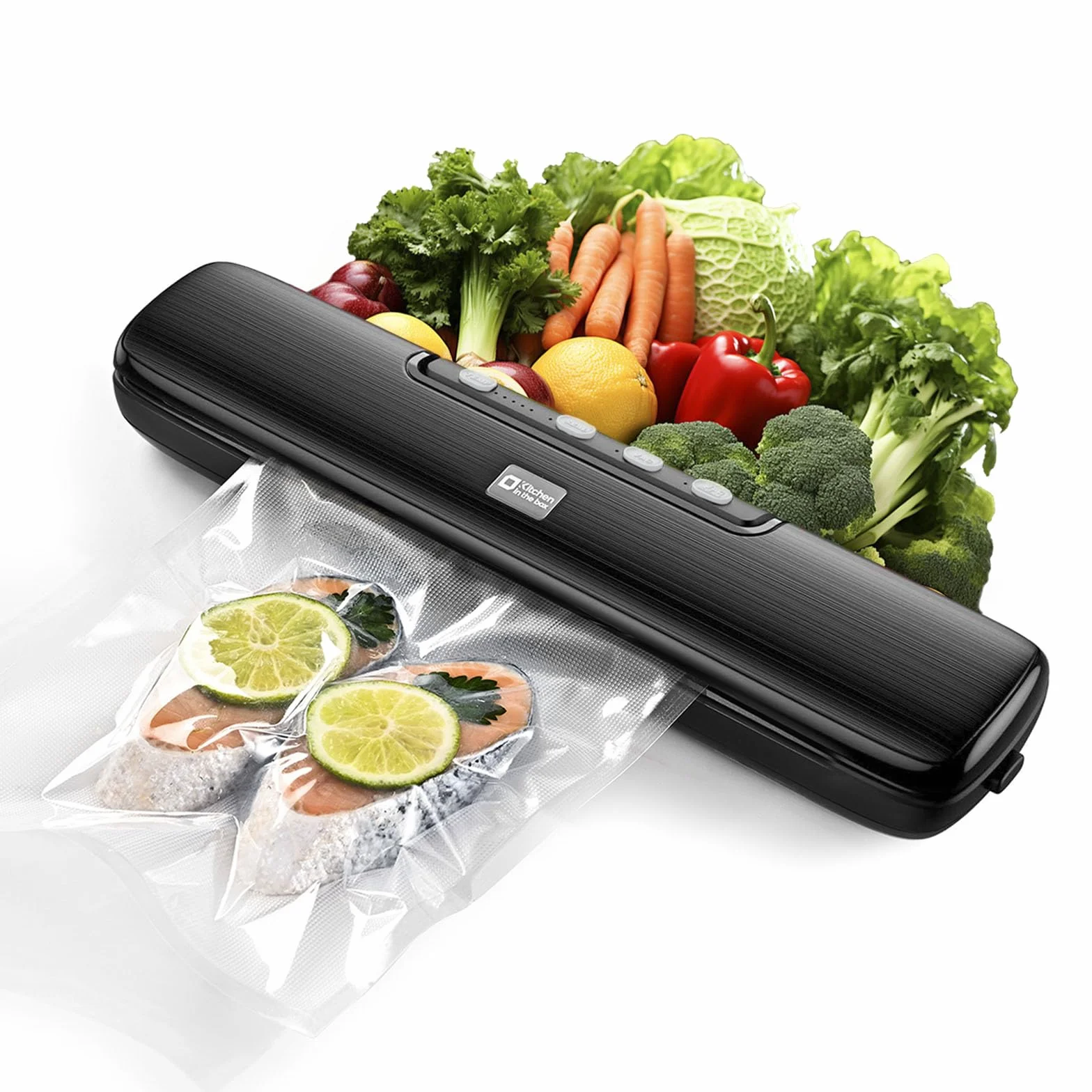 Machine Sous Vide Alimentaire Professionnelle – Kitchen in the Box Appareils de Mise Sous Vide avec 5 Modes, Scellage Rapide, Kit Complet pour la Conservation Hermétique et Longue Durée des Aliments