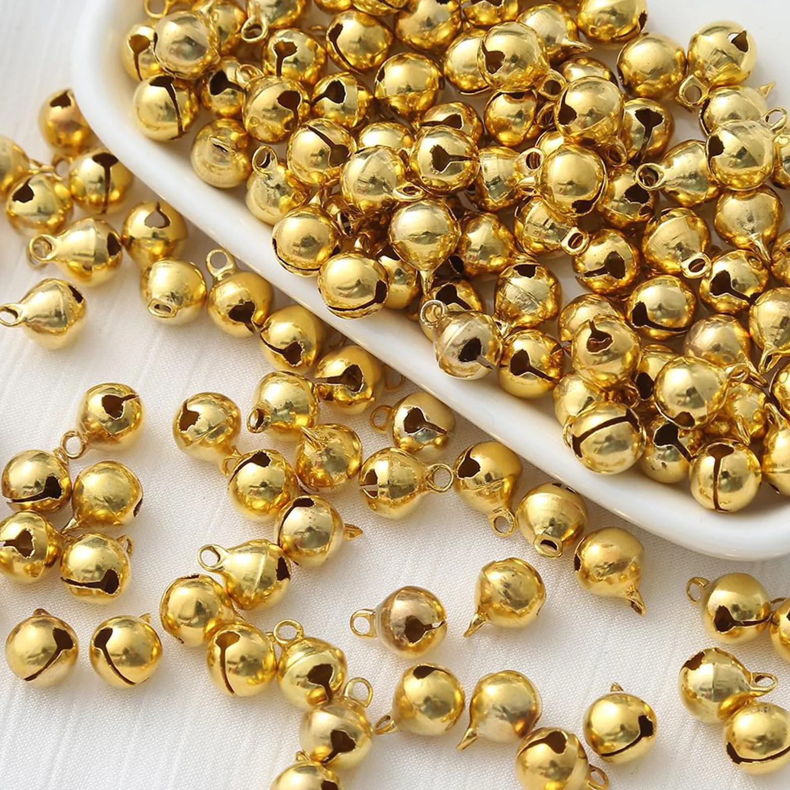 Grelot Clochette Décorative 12mm Doré pour Fête Noël Mariage Bijoux Bricolage