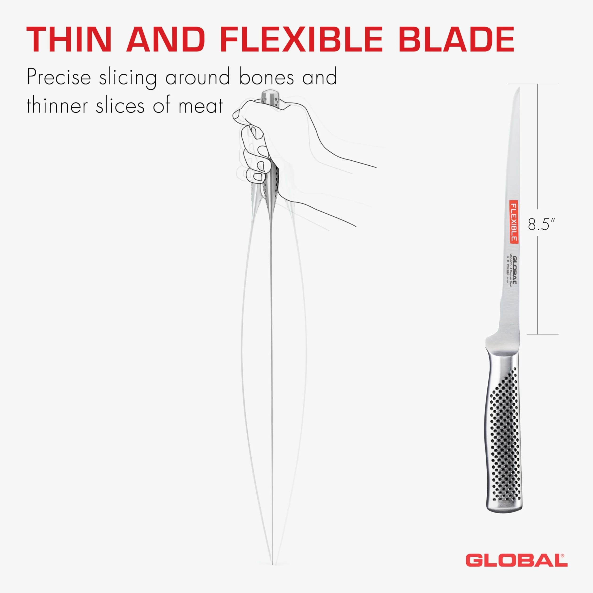 Global Couteau à Filet suédois G-30.