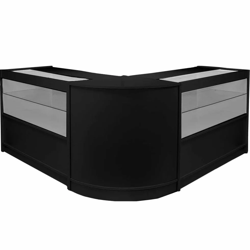 Monstershop Gemini Shop Les Comptoirs de Vente au Détail Verre Showcase Cabinet Écran Noir