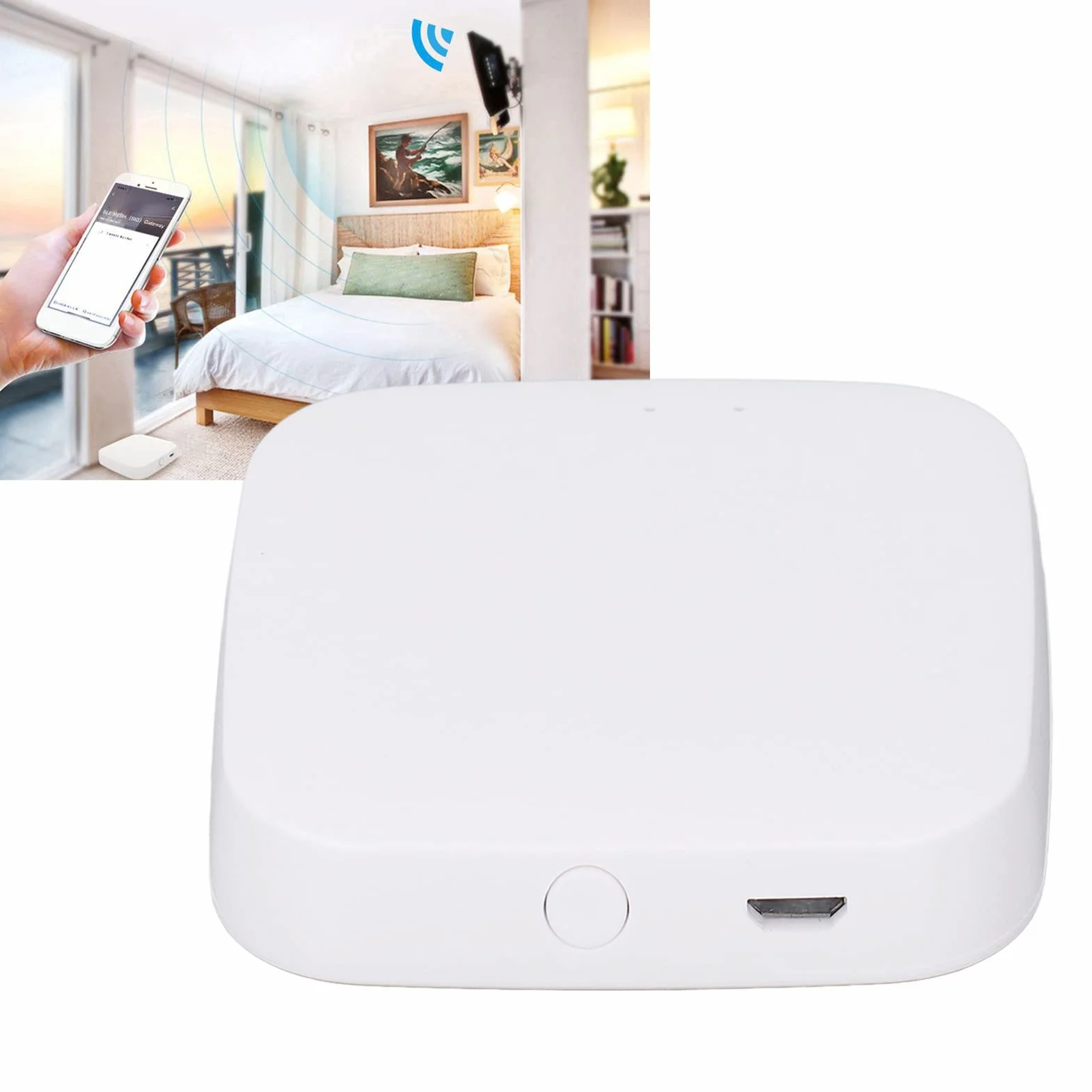 Inteligentny Koncentrator Domowy, Wifi Bluetooth Gateway Hub Mini Pilot Zdalnego Sterowania Mesh Router Bezprzewodowy Wykrywanie Podczerwieni dla Aplikacji Tuya dla ZigBee