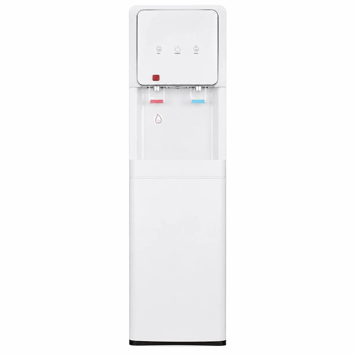 Fontaine à Eau à Osmose Inverse à 5 étapes. Modèle : Refroidisseur Blanc Eco-Standard RO 2T. Filtres en Ligne Standard. Distribution d'eau Froide et Naturelle ou Froide et Chaude.