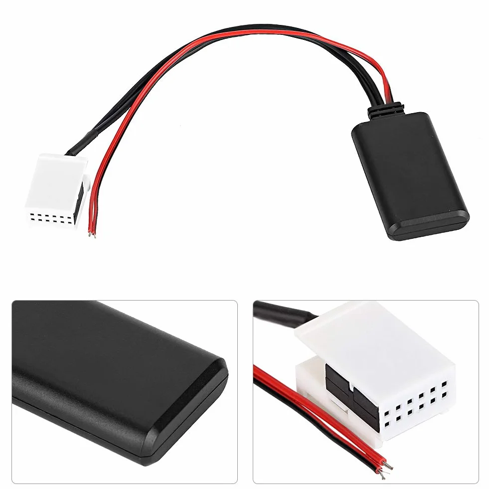 Samochodowy moduł AUX Bluetooth 12 V 12-pinowy samochodowy adapter AUX Bluetooth pasuje do MCD RNS 510 RCD 200 210 300 310 500 510