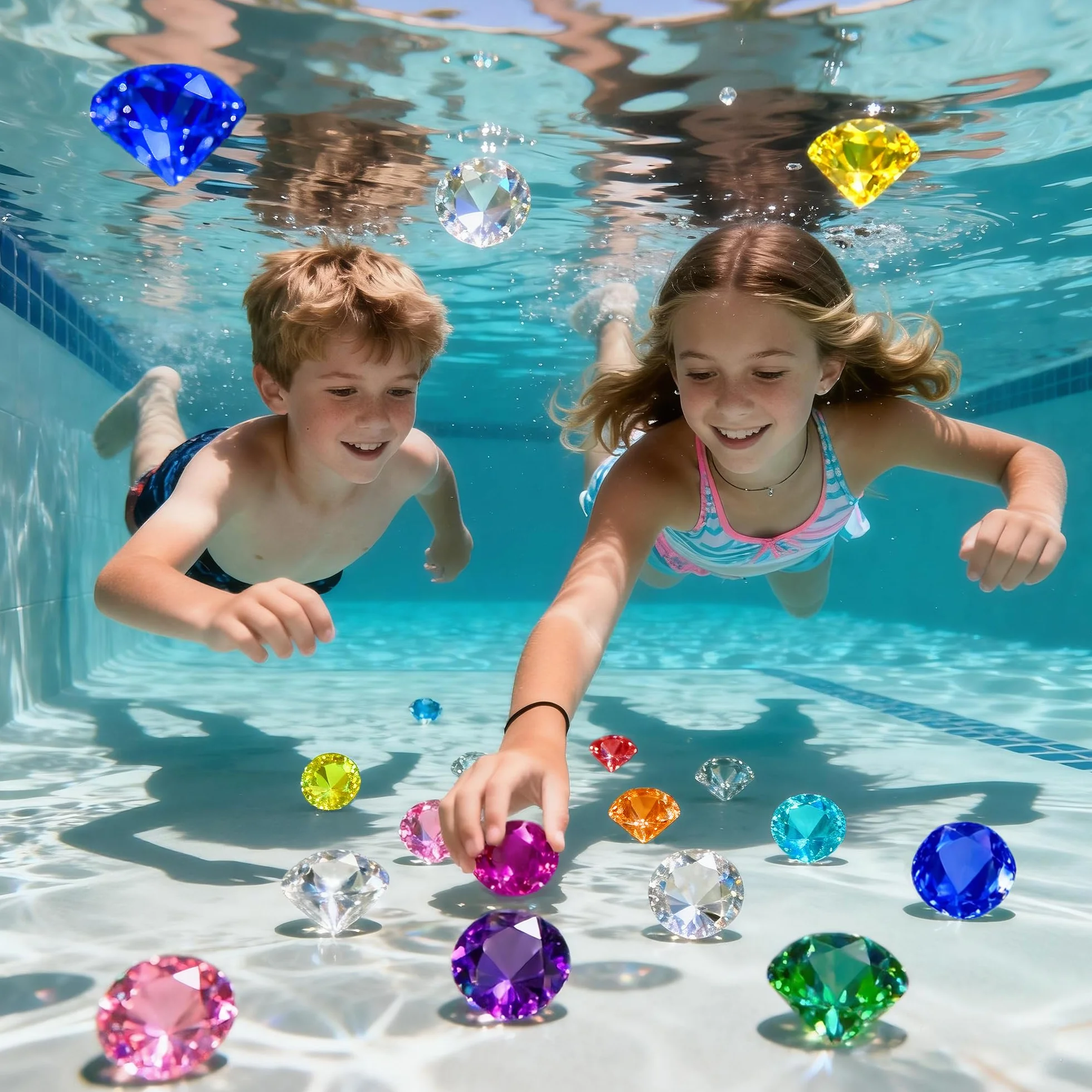 Jouet de gemme acrylique de diamant 4cm 10 pièces pour enfants Chasse au trésor pirate Cadeau anniversaire Noël Pâques