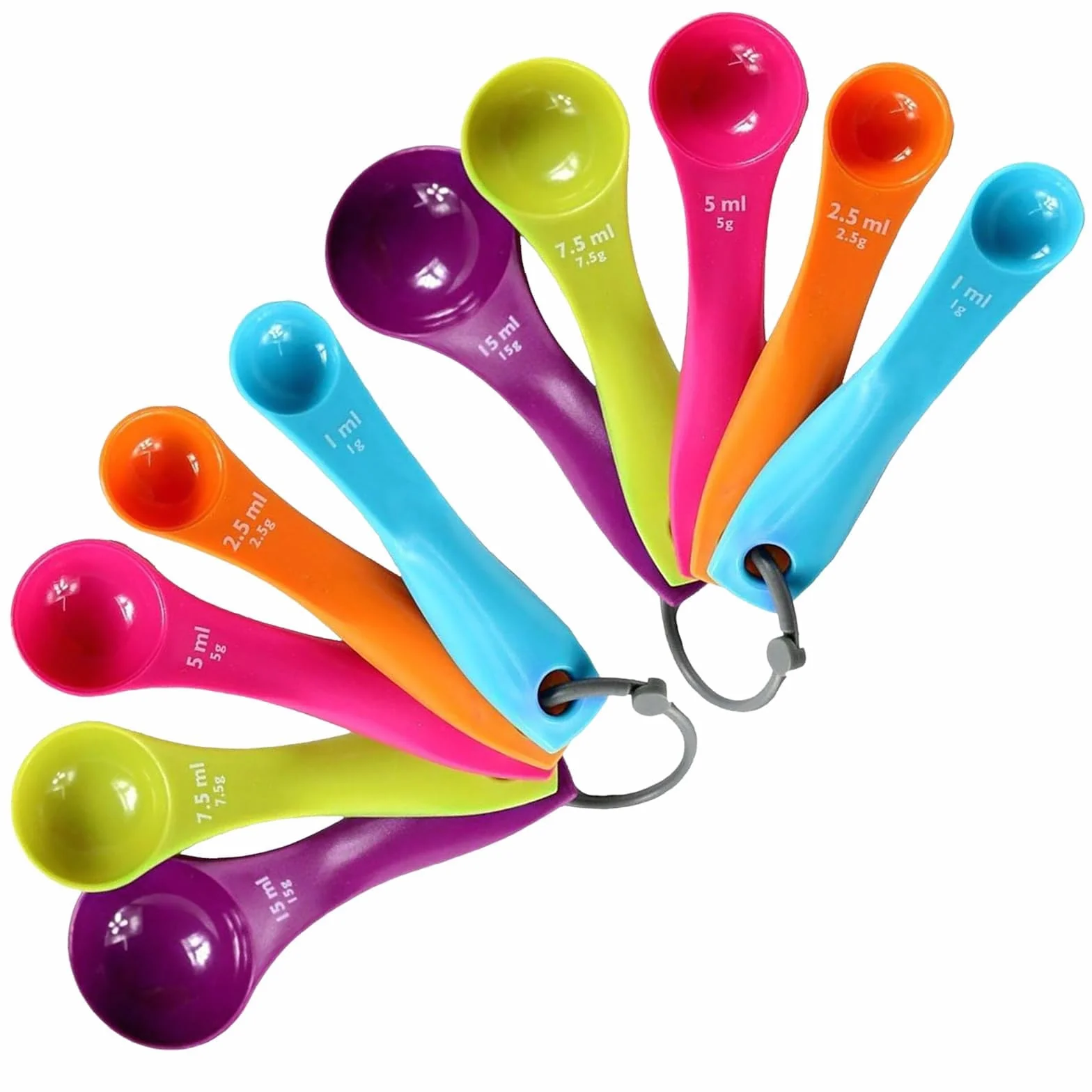 Ensemble de Cuillere Doseuse Gramme Plastique pour Liquides Poudres Cuisine Patisserie
