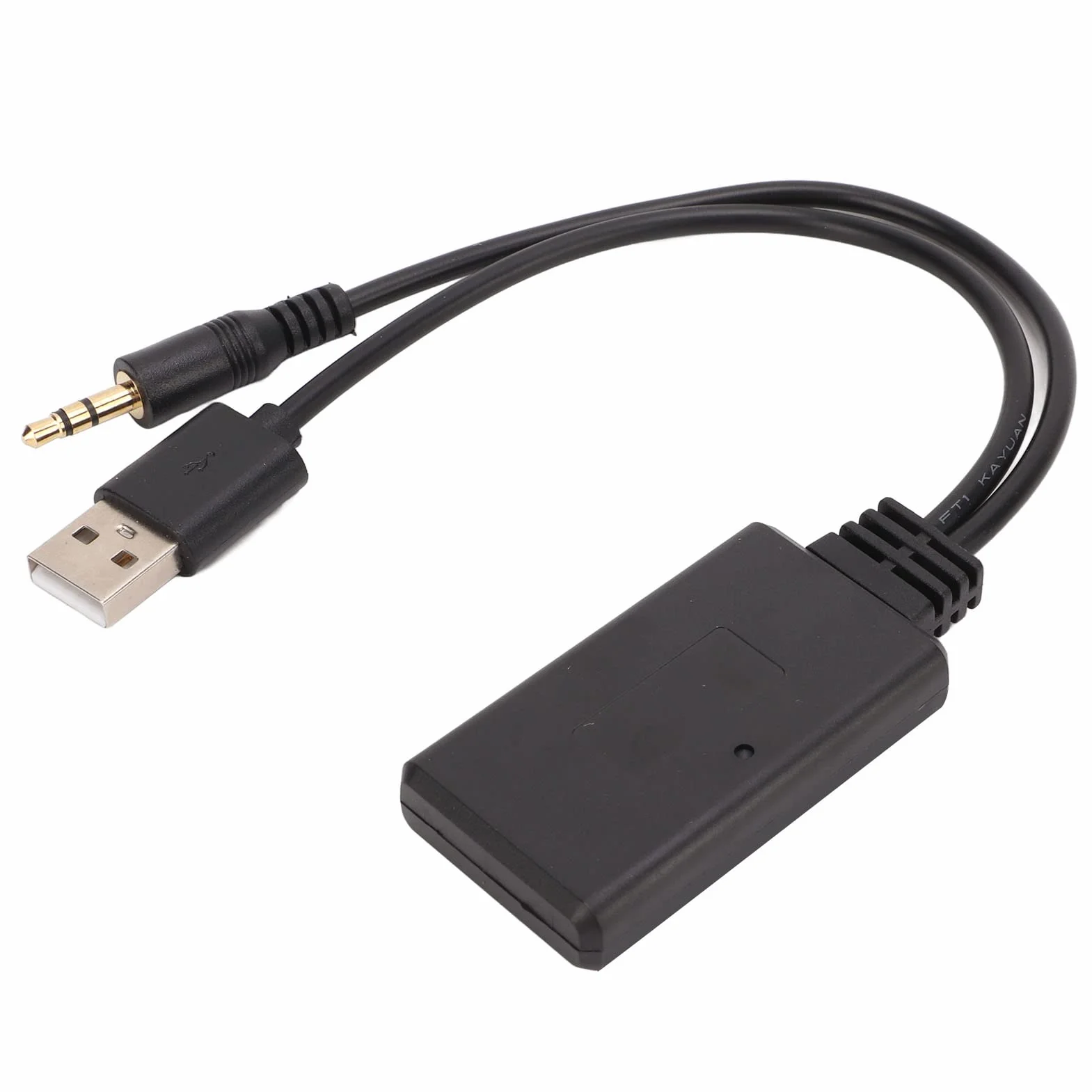 Yosoo Samochodowy sprzęt audio Bluetooth, uniwersalny odbiornik Bluetooth 5.0 samochodowy adapter audio stereo USB samochodowy kabel Aux