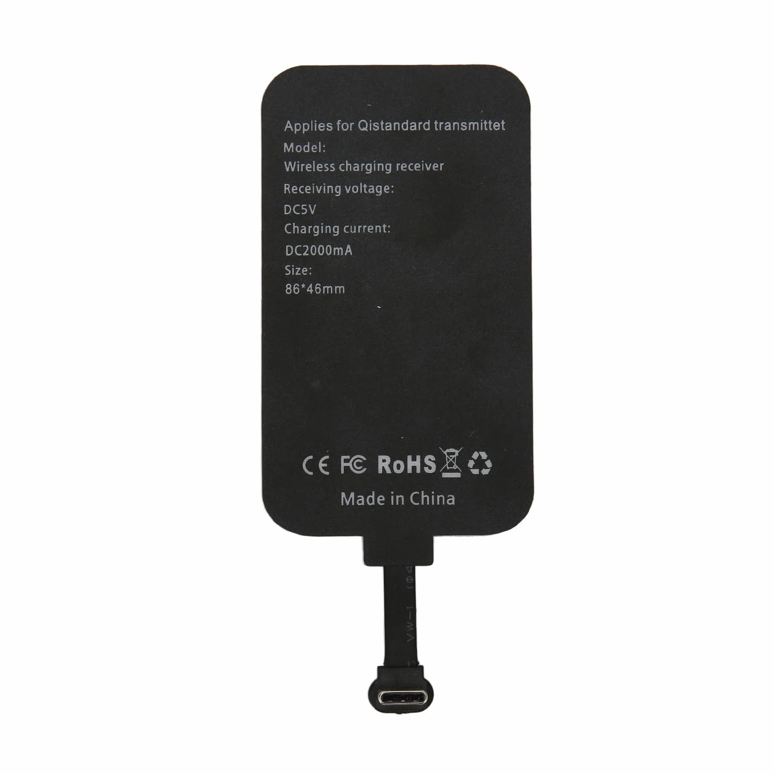 Bezprzewodowy Odbiornik ładowania Typu C, Ssanie Magnetyczne USB C Qi Bezprzewodowa ładowarka z Odbiornikiem Łatka ładująca