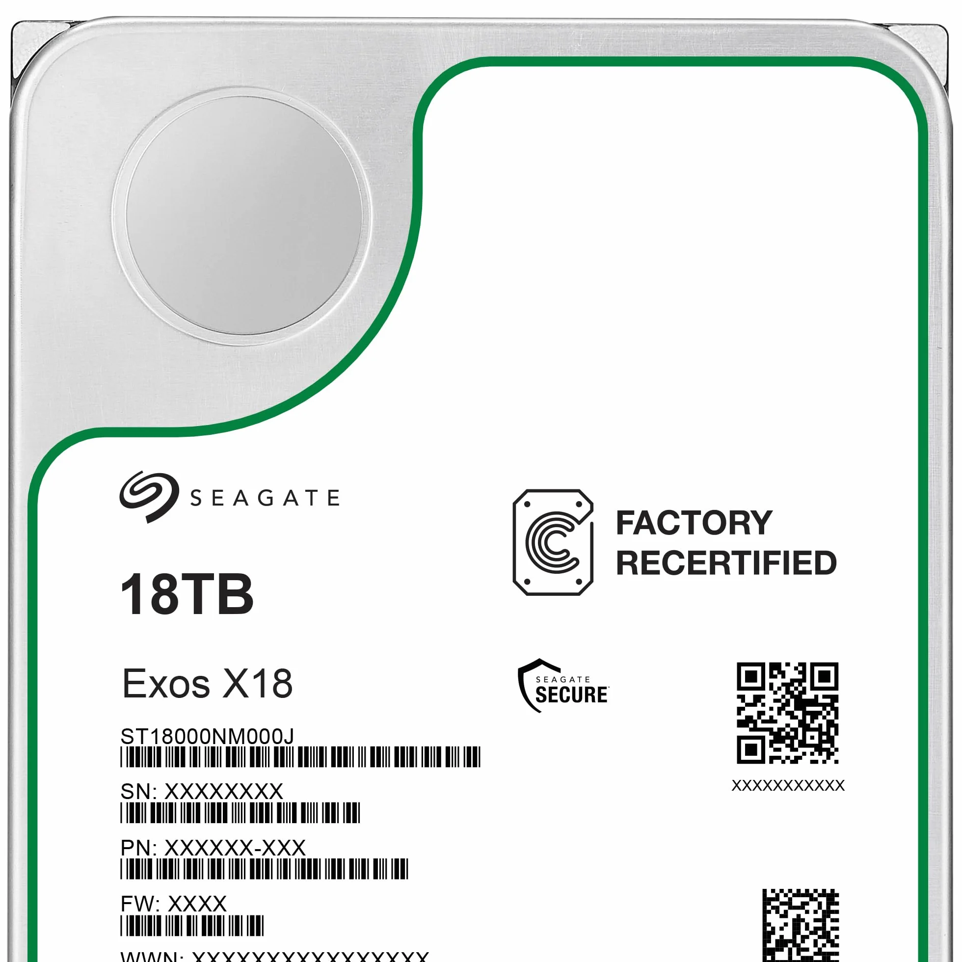 Seagate Enterprise 18 To 3,5" 7200 tr/min SATA ST18000NM00J (renouvelé)