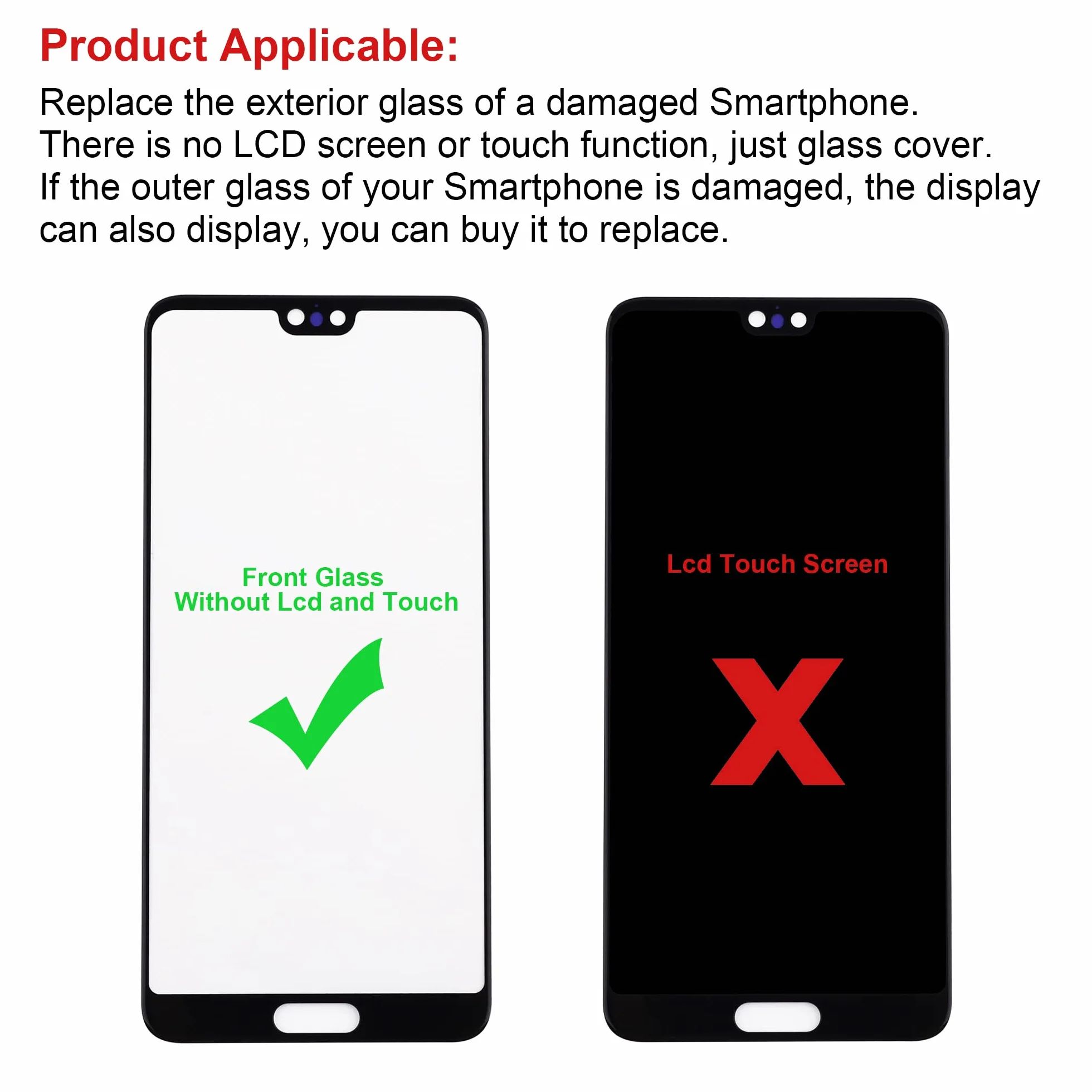 Szkło wyświetlacza szkło przednie zestaw naprawczy kompatybilny z iPhone 13 wraz z zestawem narzędzi