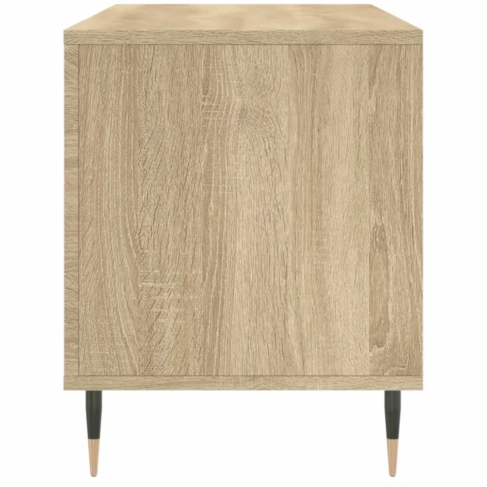 vidaXL Armoire à Disques, Support de Tourne-Disque, Armoire Latérale avec Rangement, Buffet de Salon, Moderne, Chêne Sonoma Bois d'Ingénierie