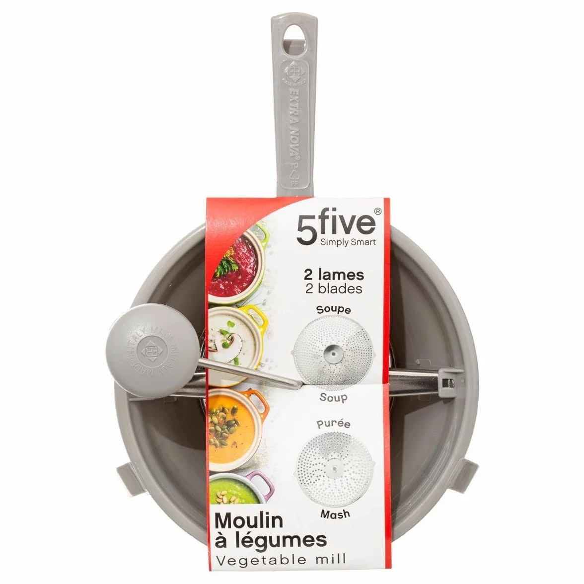 Moulin à légumes 24cm gris 5five