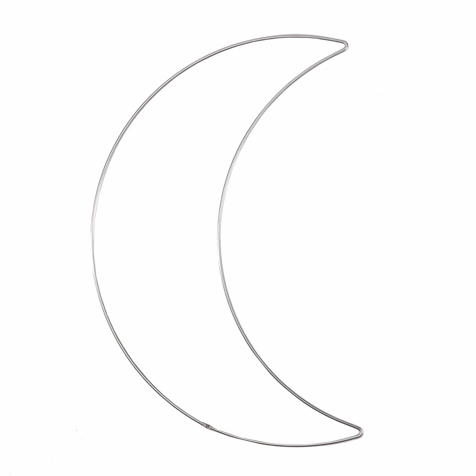 Vaessen Creative Lune en Métal Ø 32 cm x 3 mm Cerceau Argenté pour Attrape-Rêve Broderie Décoration Art Mural Macramé DIY