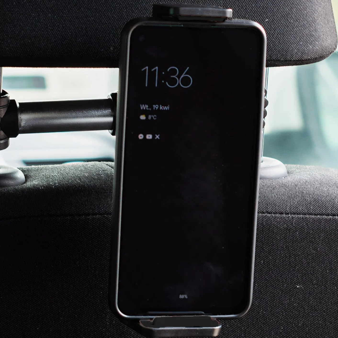 Retoo Uchwyt na tablet do samochodu, uchwyt na zagłówek, uniwersalny uchwyt na telefon komórkowy 360 stopni do smartfonów i tabletów o przekątnej od 4,7 do 11,5 cala, uchwyt na tablet dla