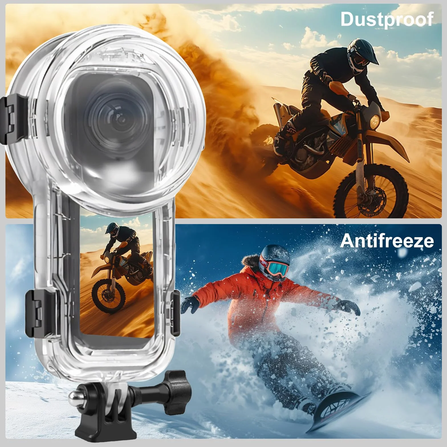 PULUZ 60 m Wodoodporny futerał do nurkowania dla Insta360 X5, niewidoczne podwodne uszczelnione etui ochronne Shell dla Insta360 X5 360 stopni Fotografia Akcesoria fotograficzne