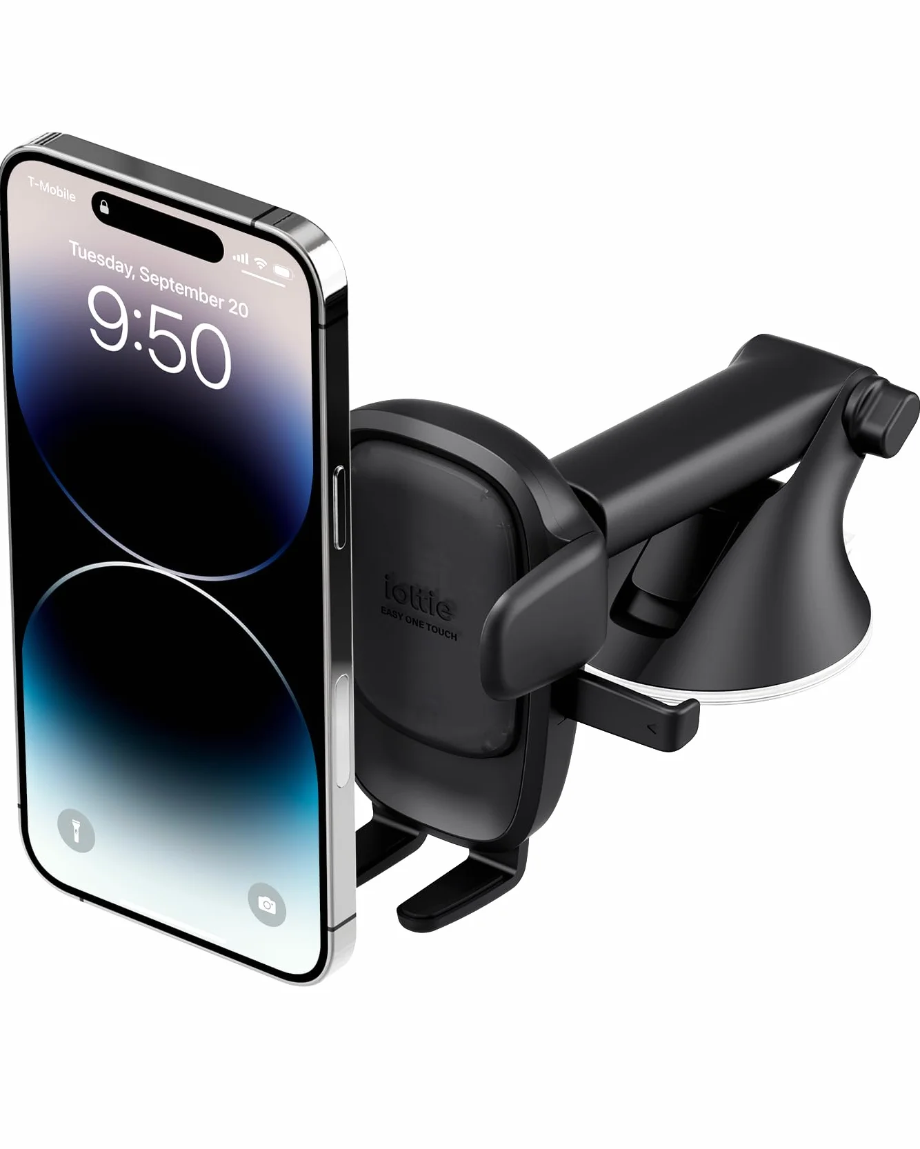 iOttie Easy One Touch 6 uniwersalny uchwyt samochodowy na deskę rozdzielczą i przyssawkę na przednią szybę uchwyt na telefon do iPhone'a Samsung, Google, wszystkich smartfonów