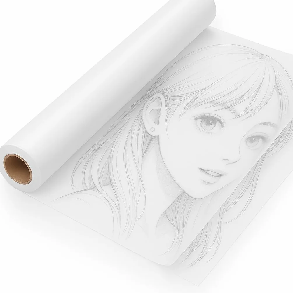 Papier Calque en Rouleau 30 cm x 50 m 26 g/m² Transparent pour Croquis Couture et Bricolage