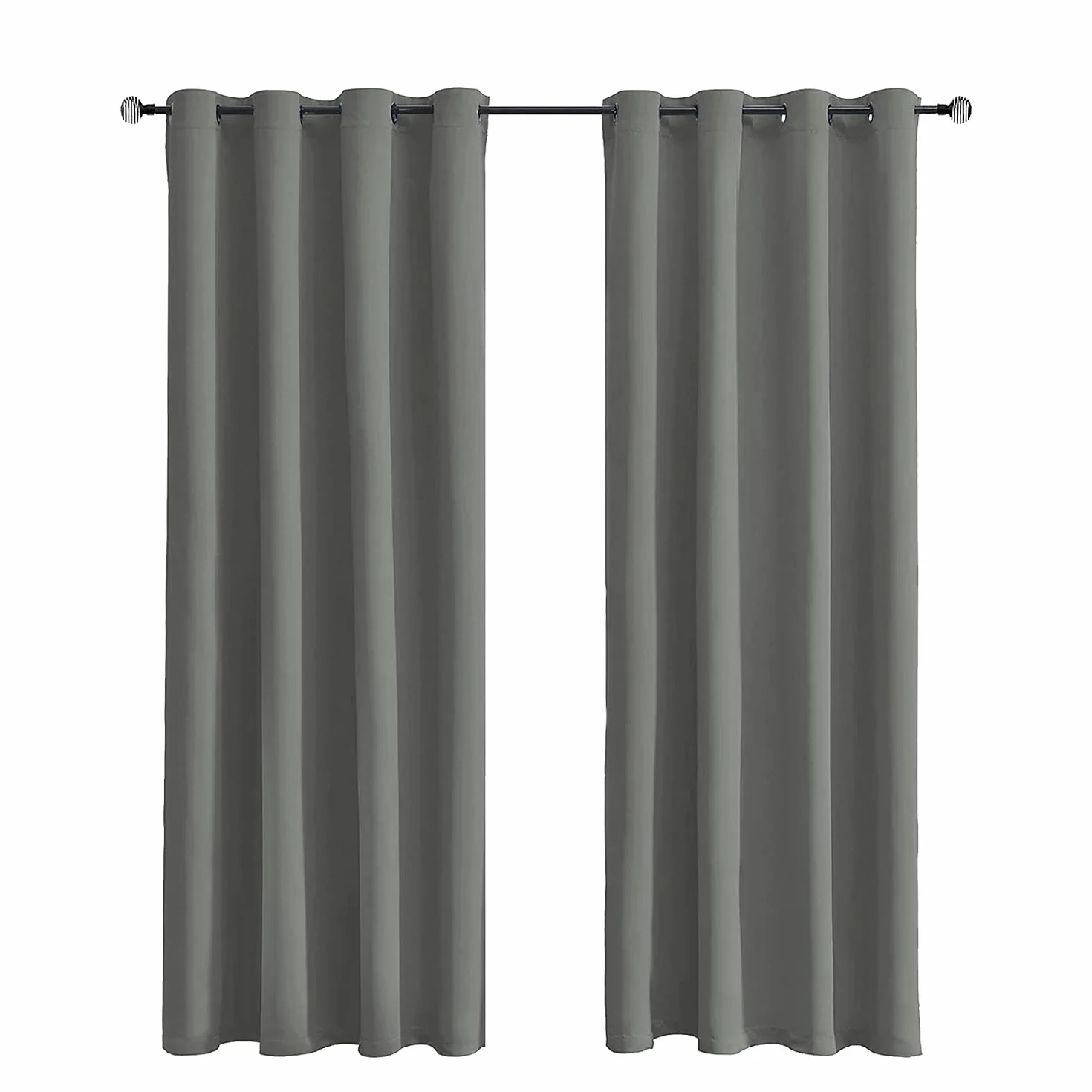 Rideau occultant chambre à coucher avec œillets 120 x 150 cm Gris