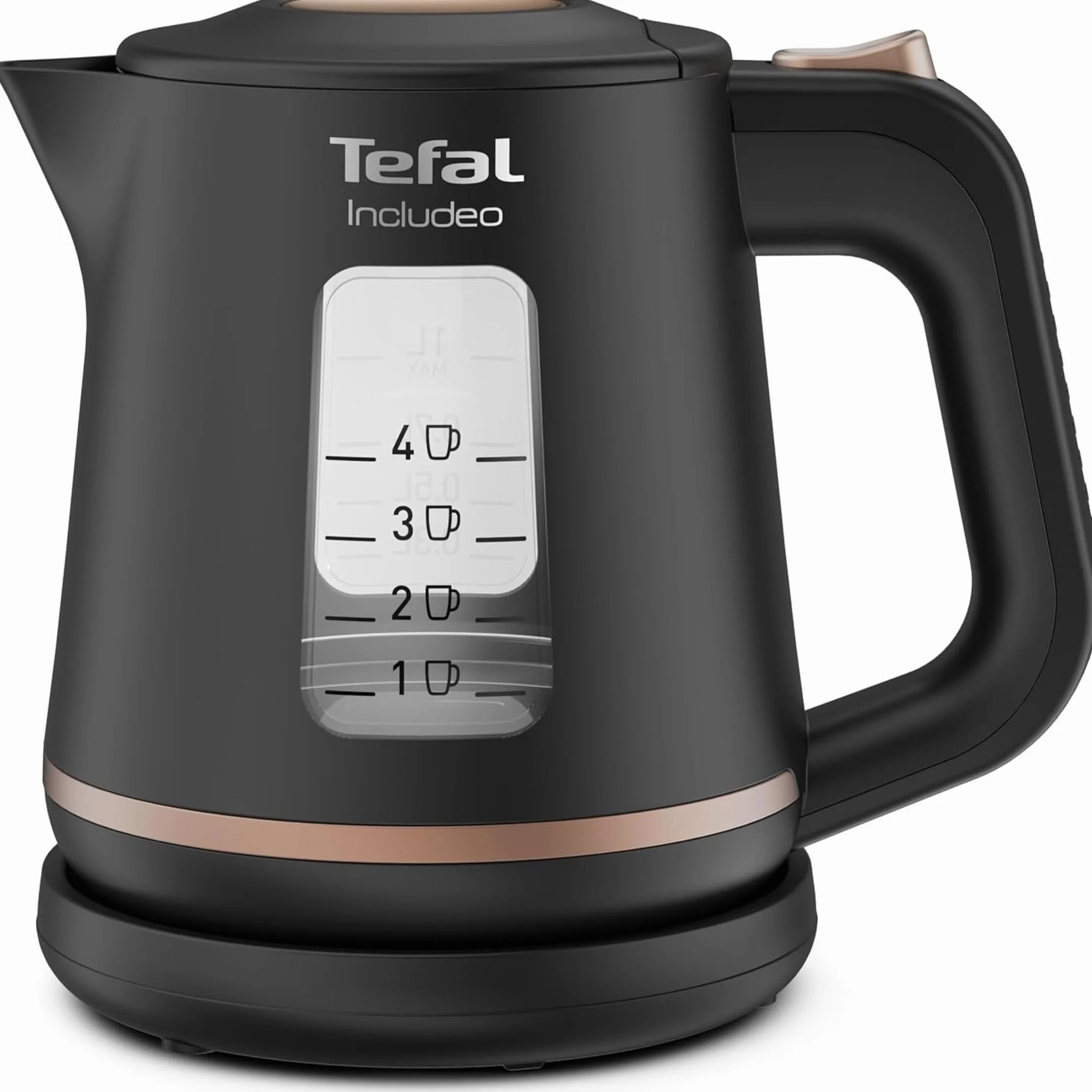Tefal Bouilloire électrique 1 L Ébullition rapide Filtre anticalcaire amovible Poignée ergonomique Noire