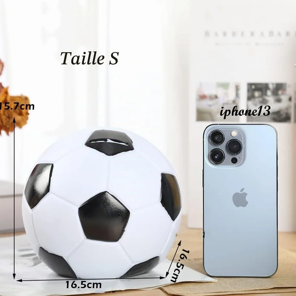Tirelire Football Incassable pour Enfants - Cadeau Anniversaire Noël Garçons et Filles