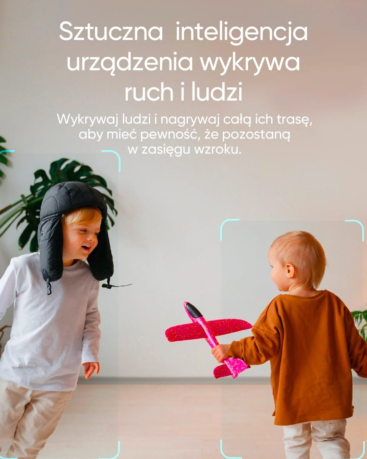 Kamera wewnętrzna eufy Security C220, kamera monitorująca o rozdzielczości 2K, obracana i pochylana o 360°, przewodowa wewnętrzna kamera monitorująca z Wi-Fi, wykrywanie ludzi AI
