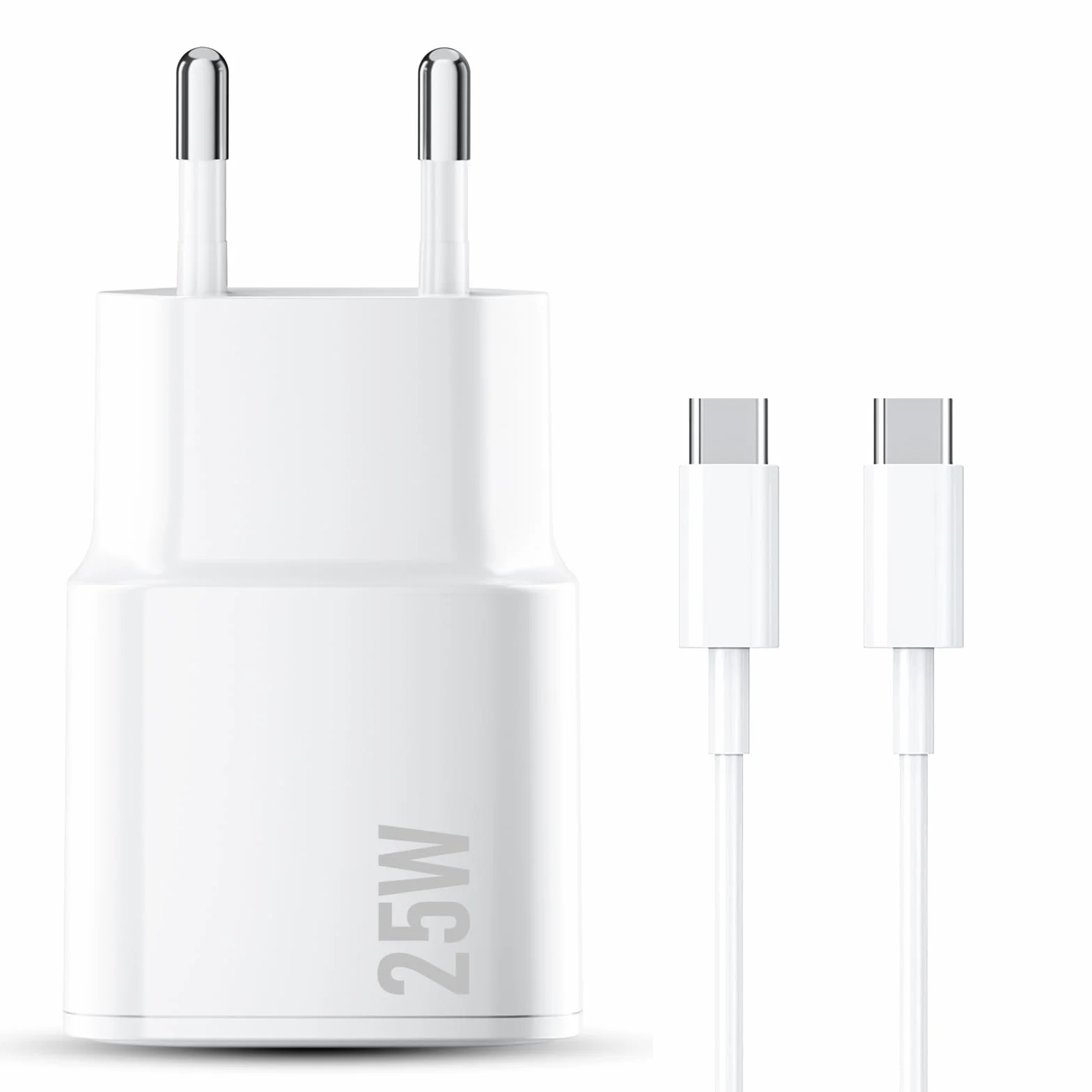 Chargeur Rapide USB C 25W PD 3.0 pour iPhone 17/16/15 Pro/Pro Max/Plus, iPad Pro/Air 2024